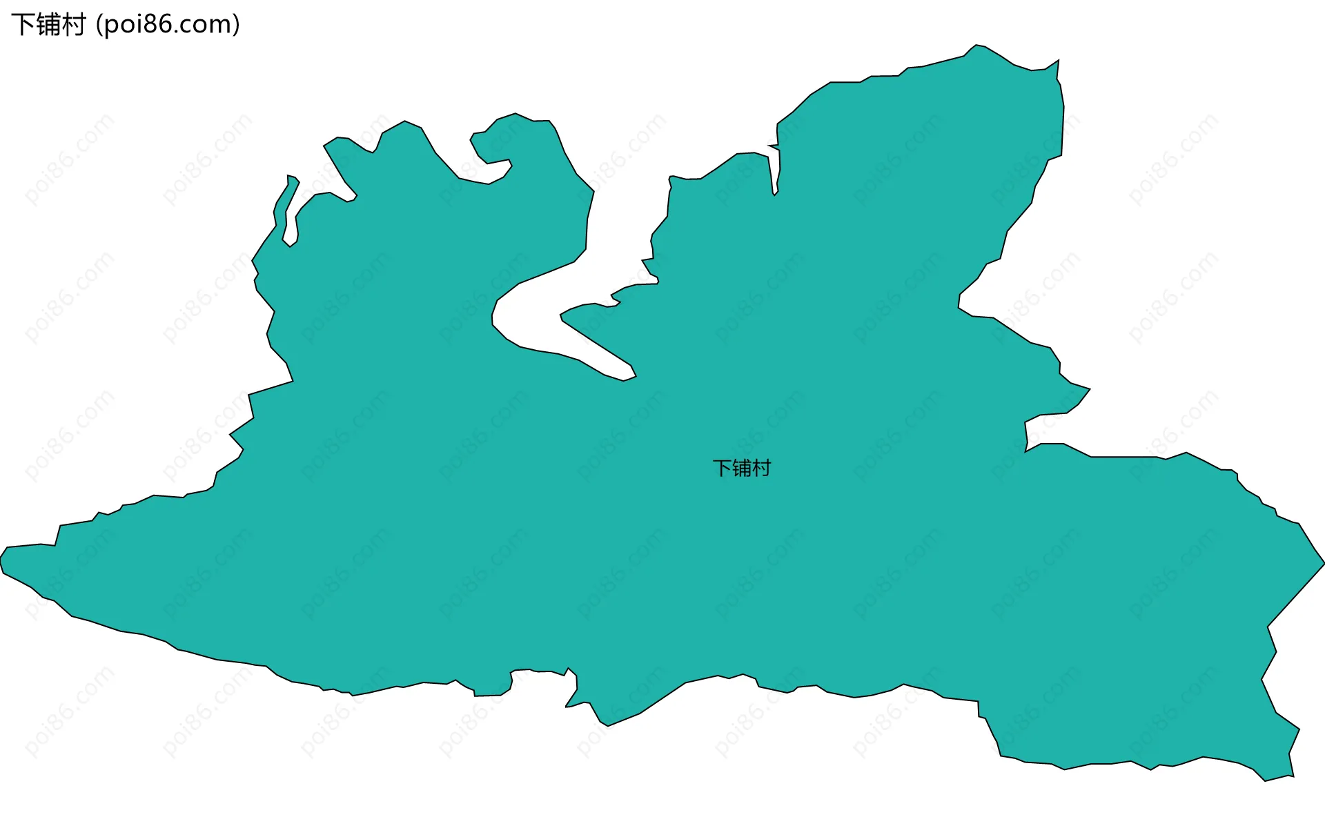 下铺村边界地图