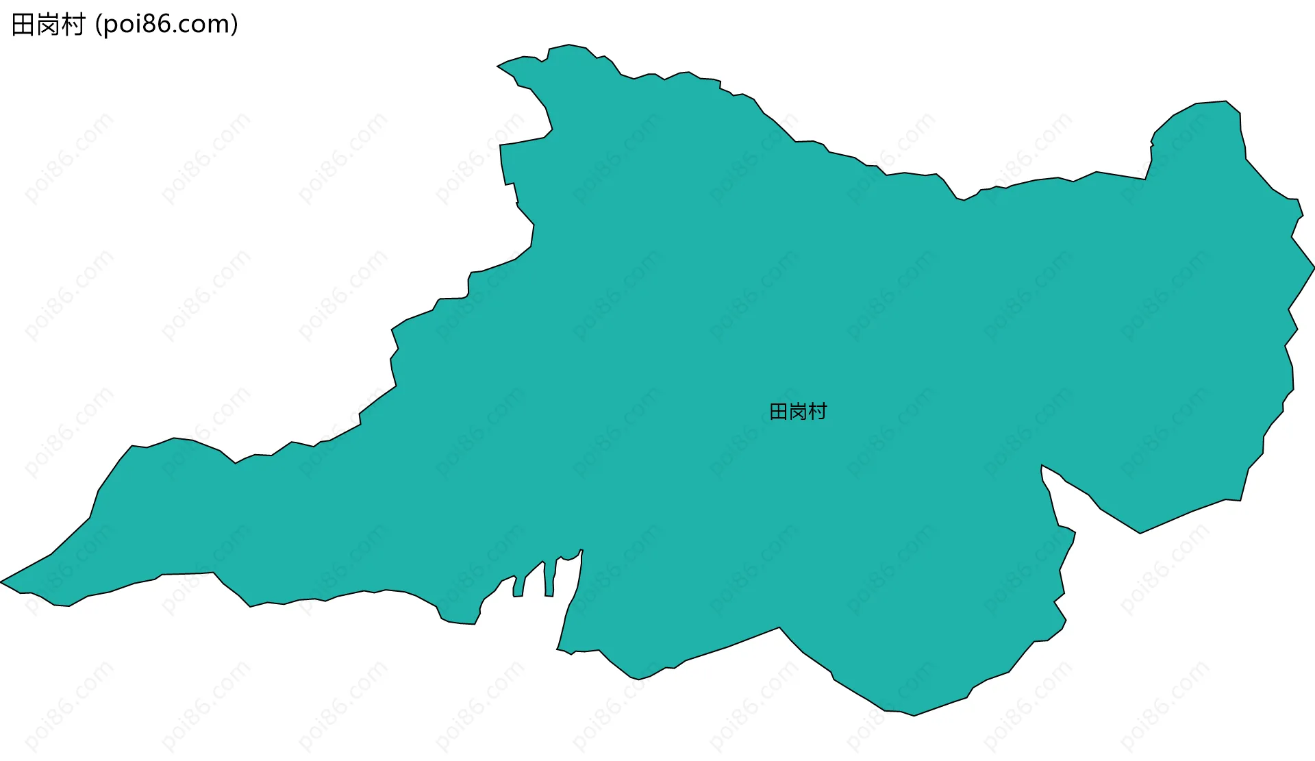田岗村边界地图