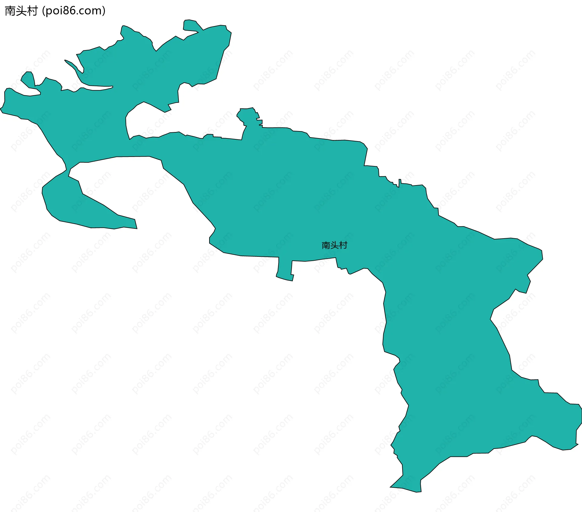 南头村边界地图