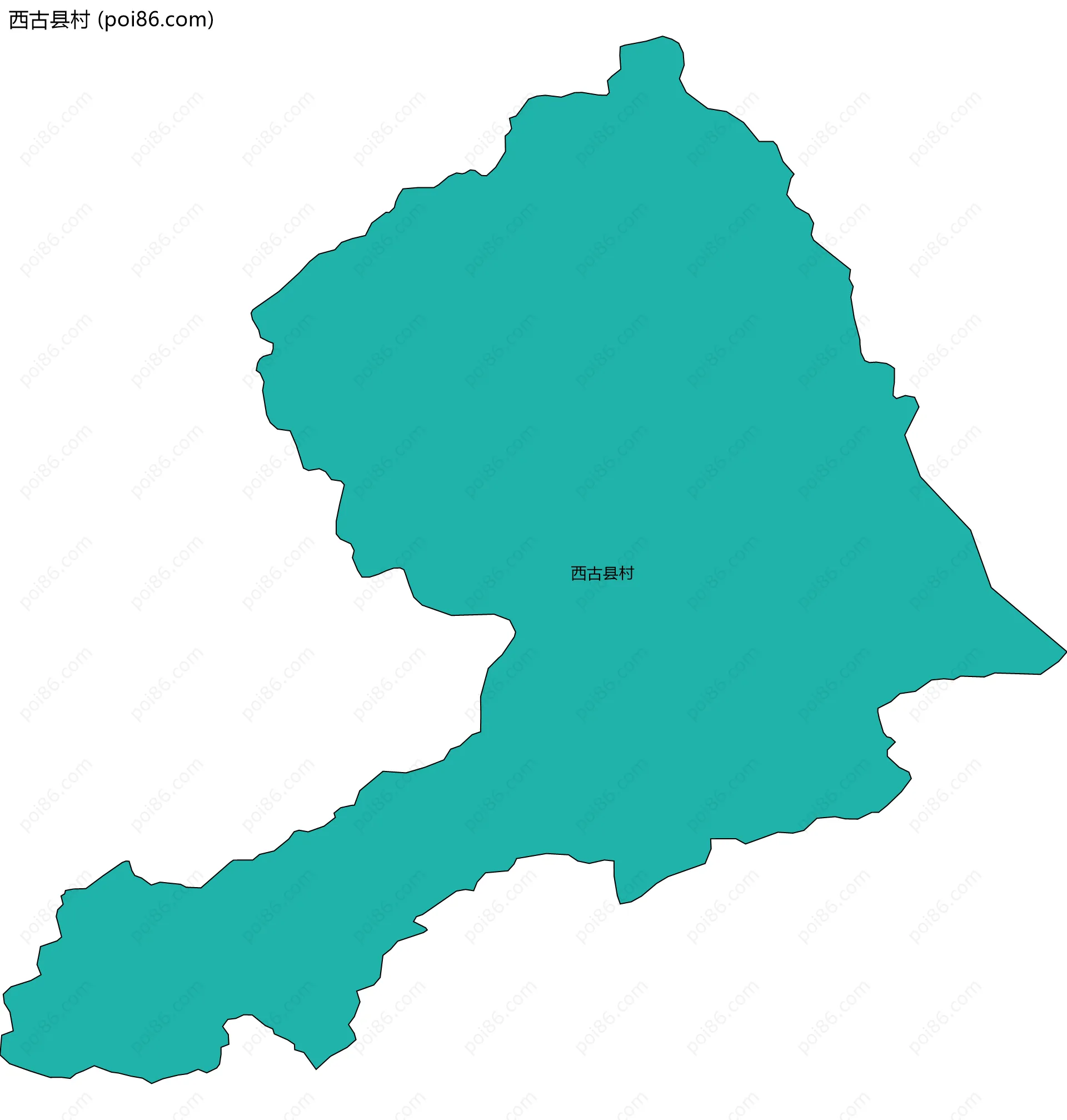 西古县村边界地图