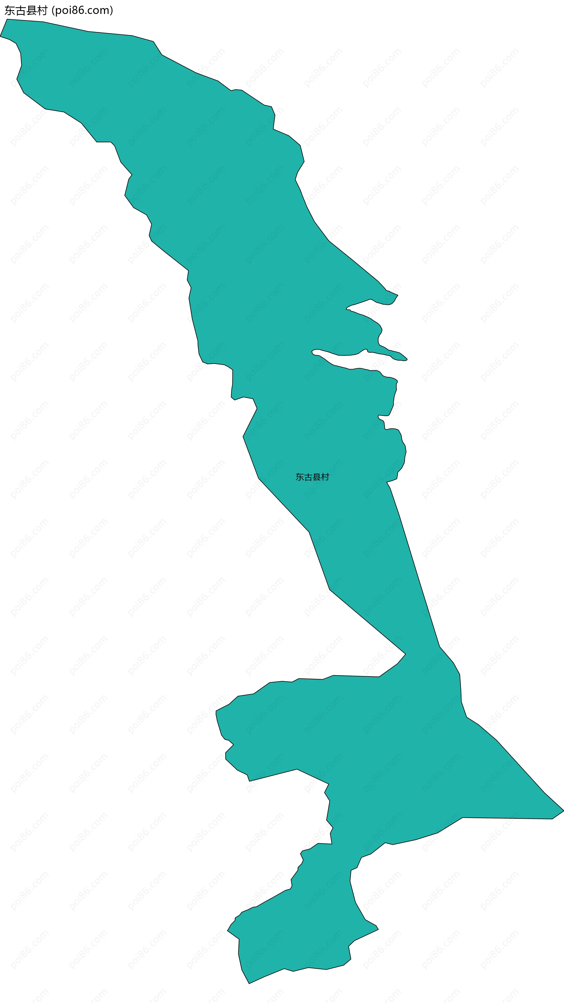 东古县村边界地图