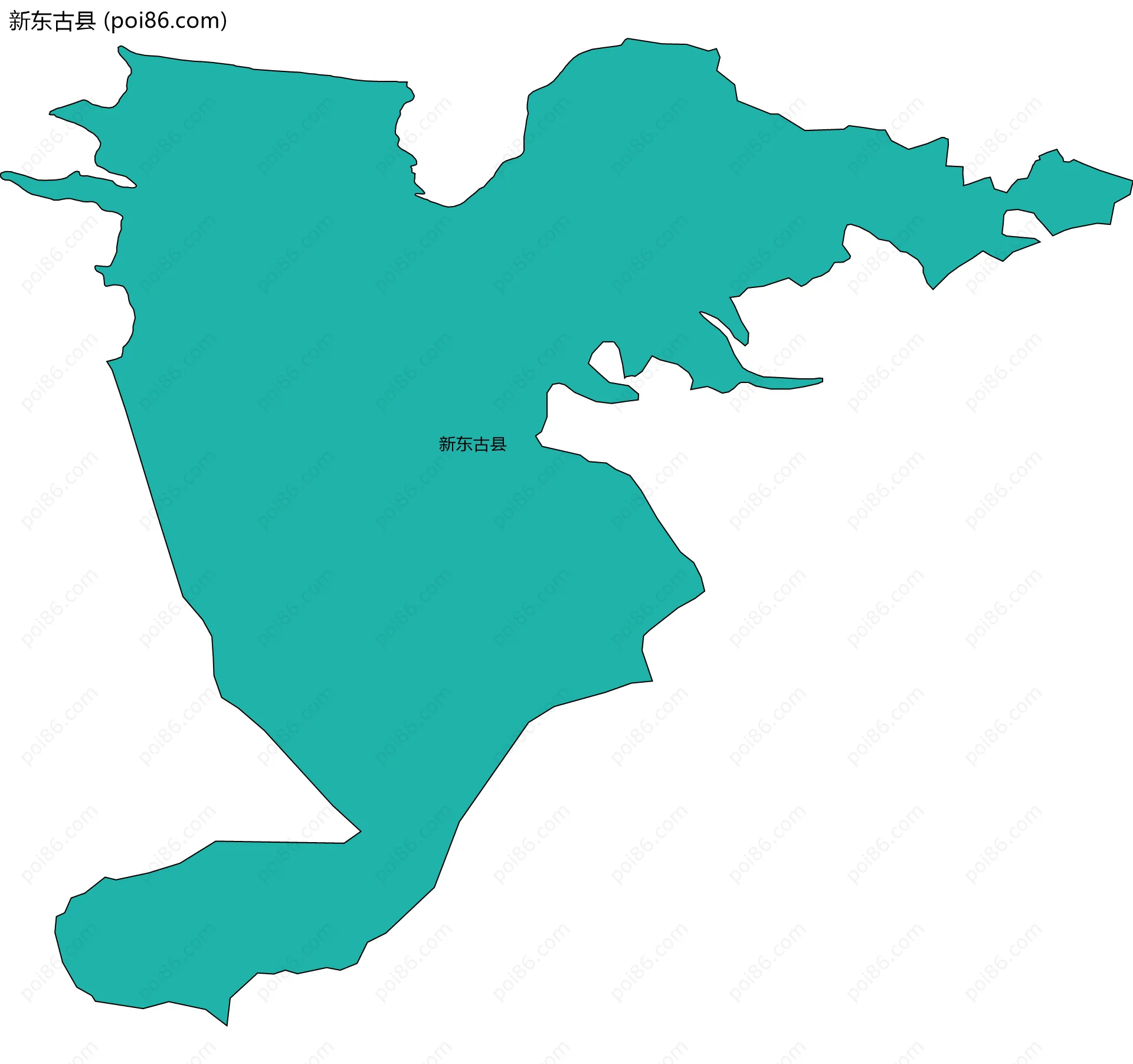 新东古县边界地图