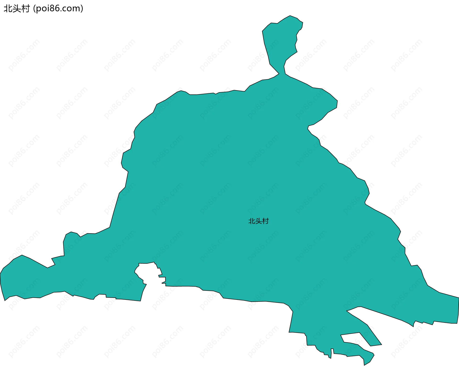 北头村边界地图