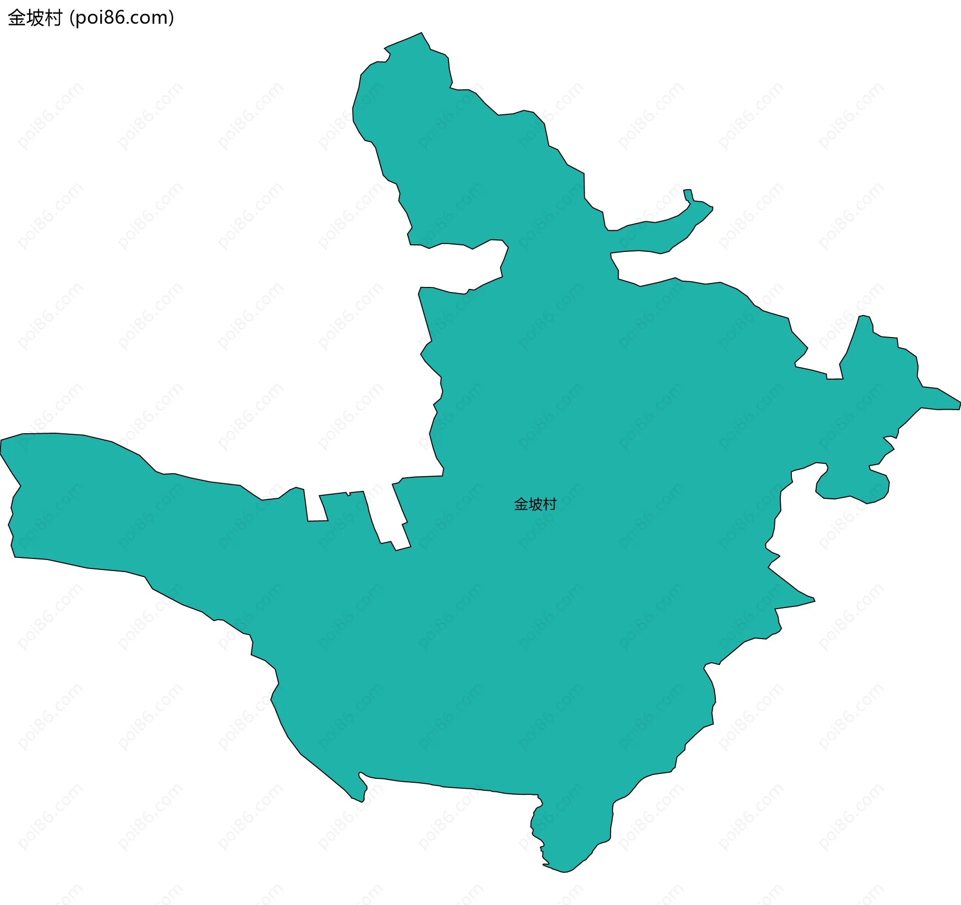 金坡村边界地图