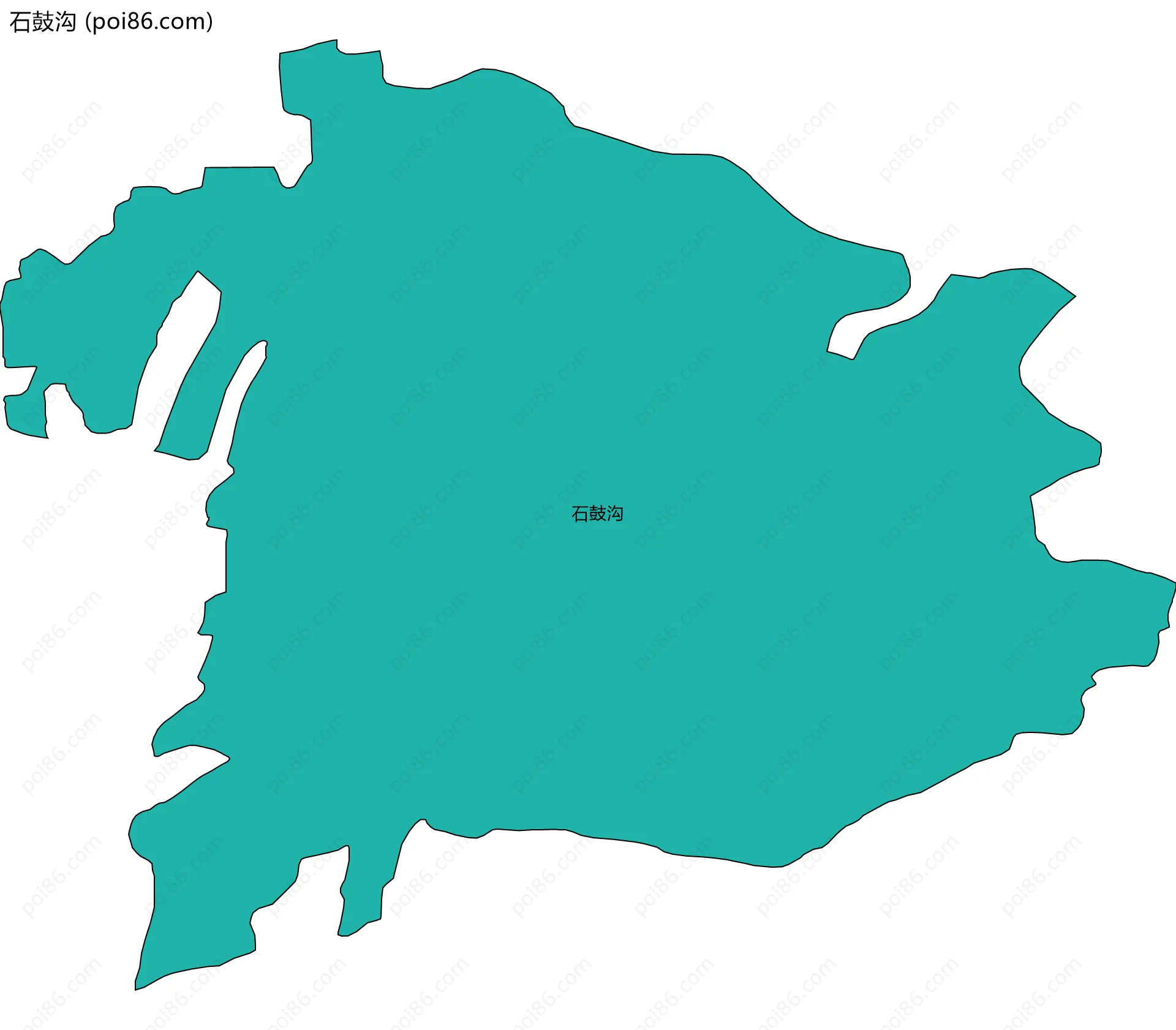 石鼓沟边界地图