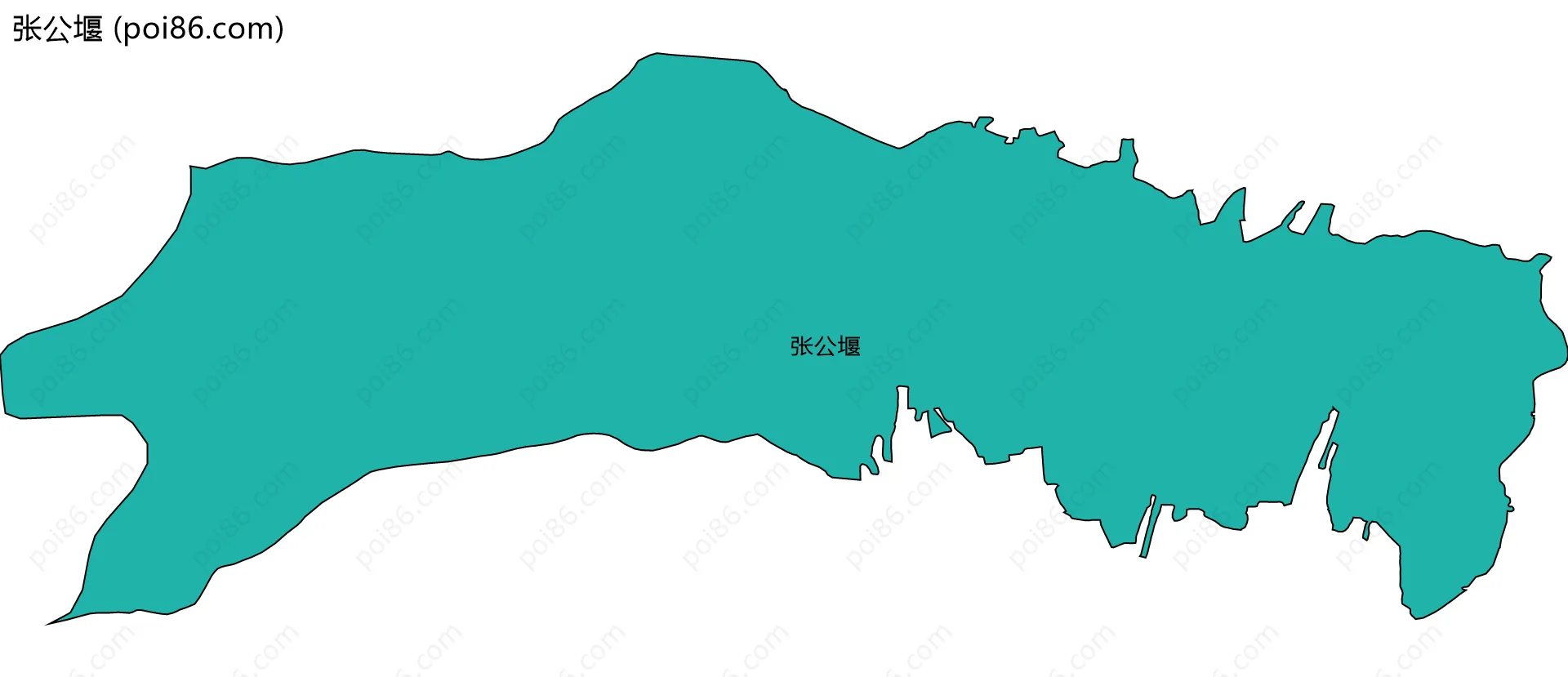 张公堰边界地图