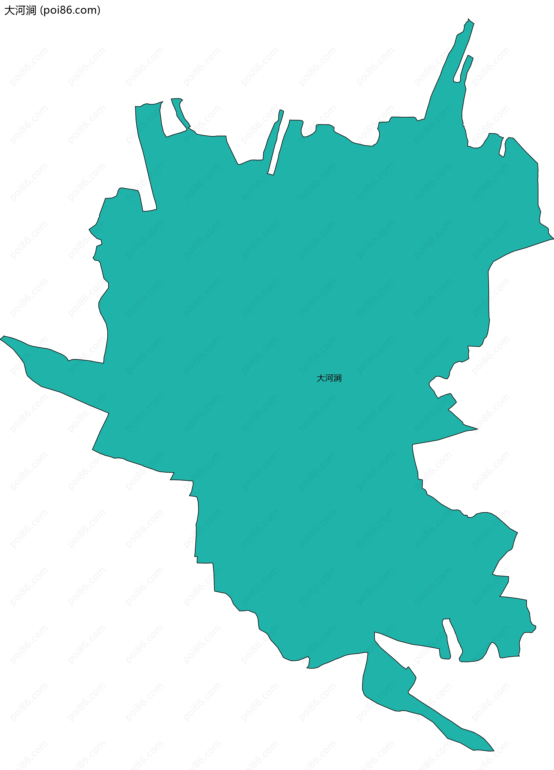 大河涧边界地图