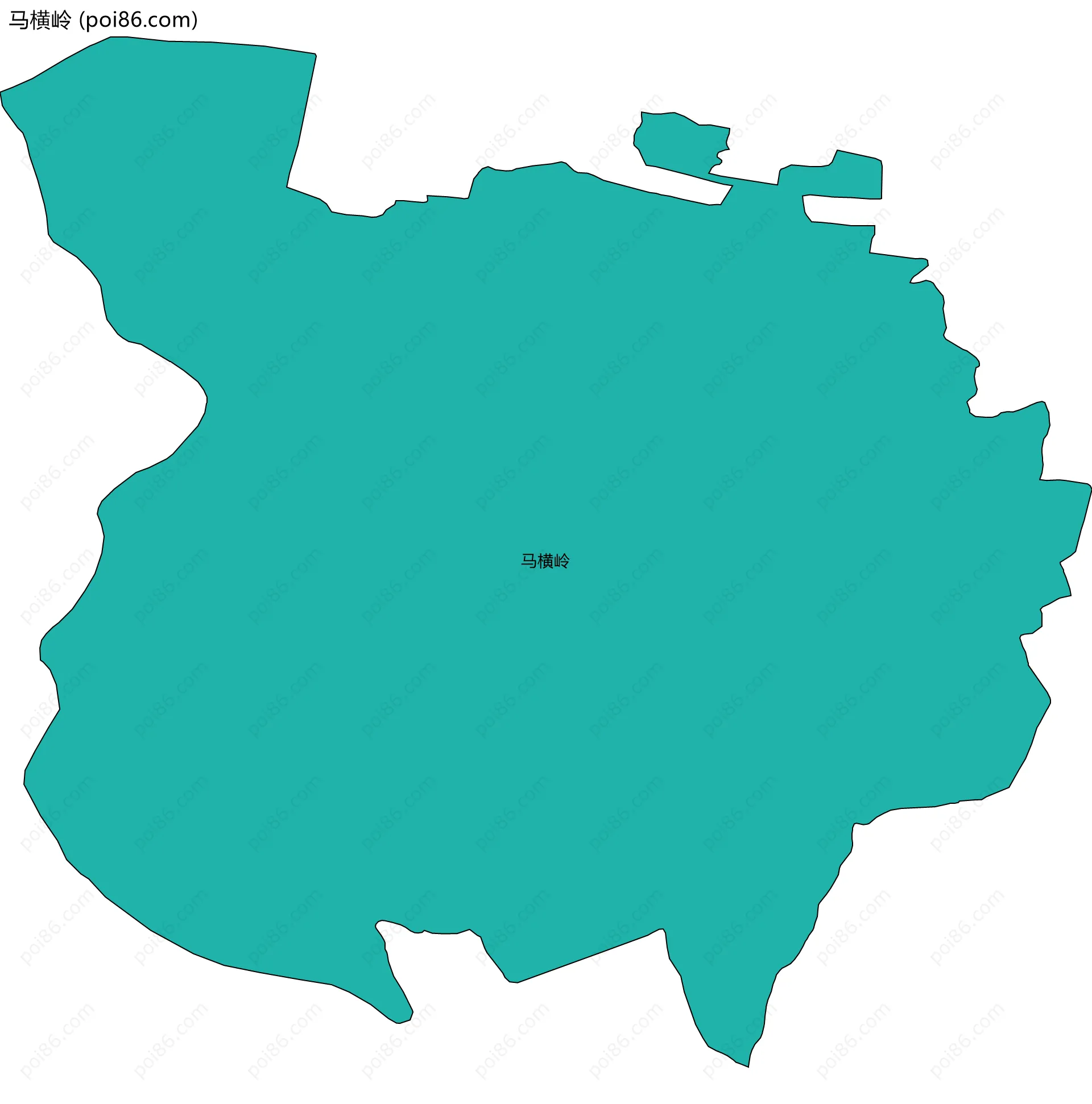 马横岭边界地图