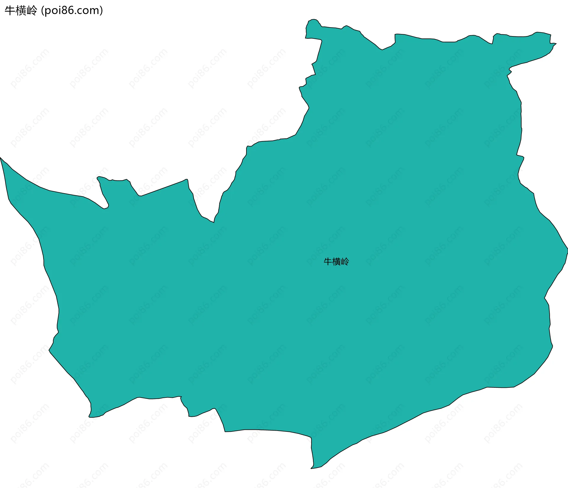 牛横岭边界地图