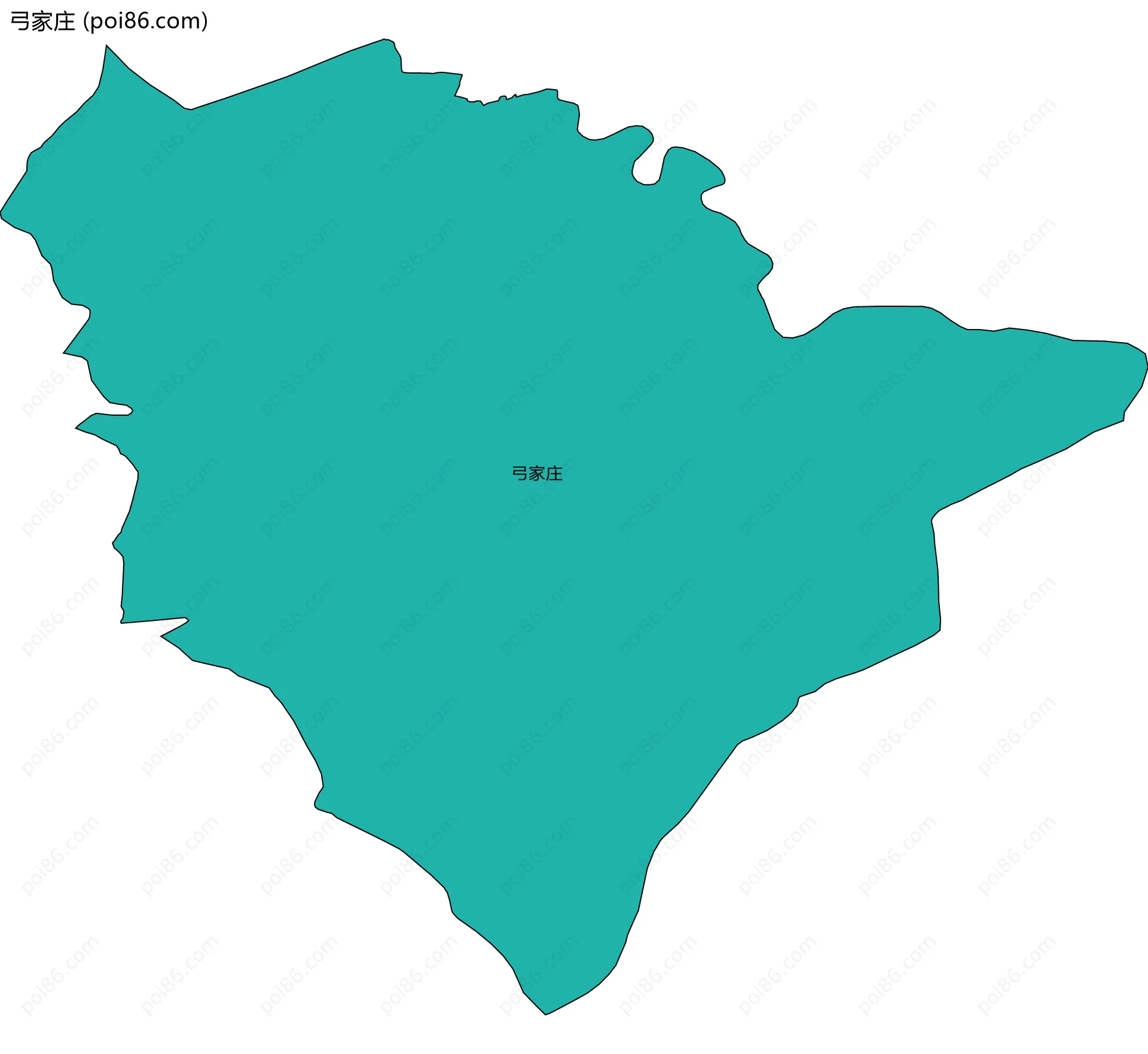 弓家庄边界地图