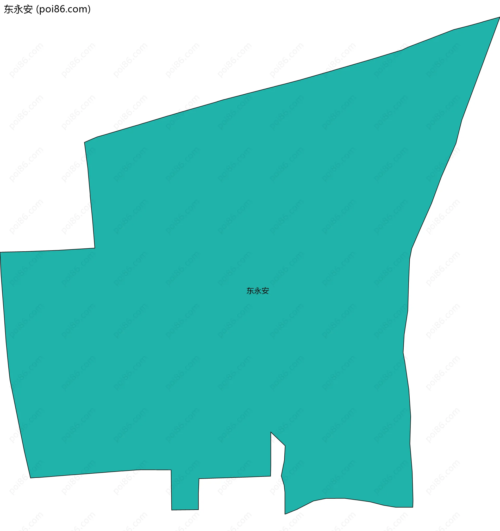 东永安边界地图