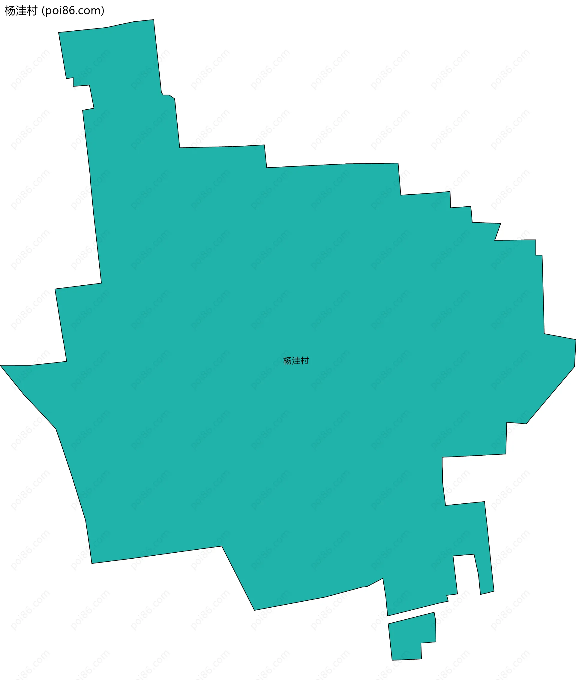 杨洼村边界地图