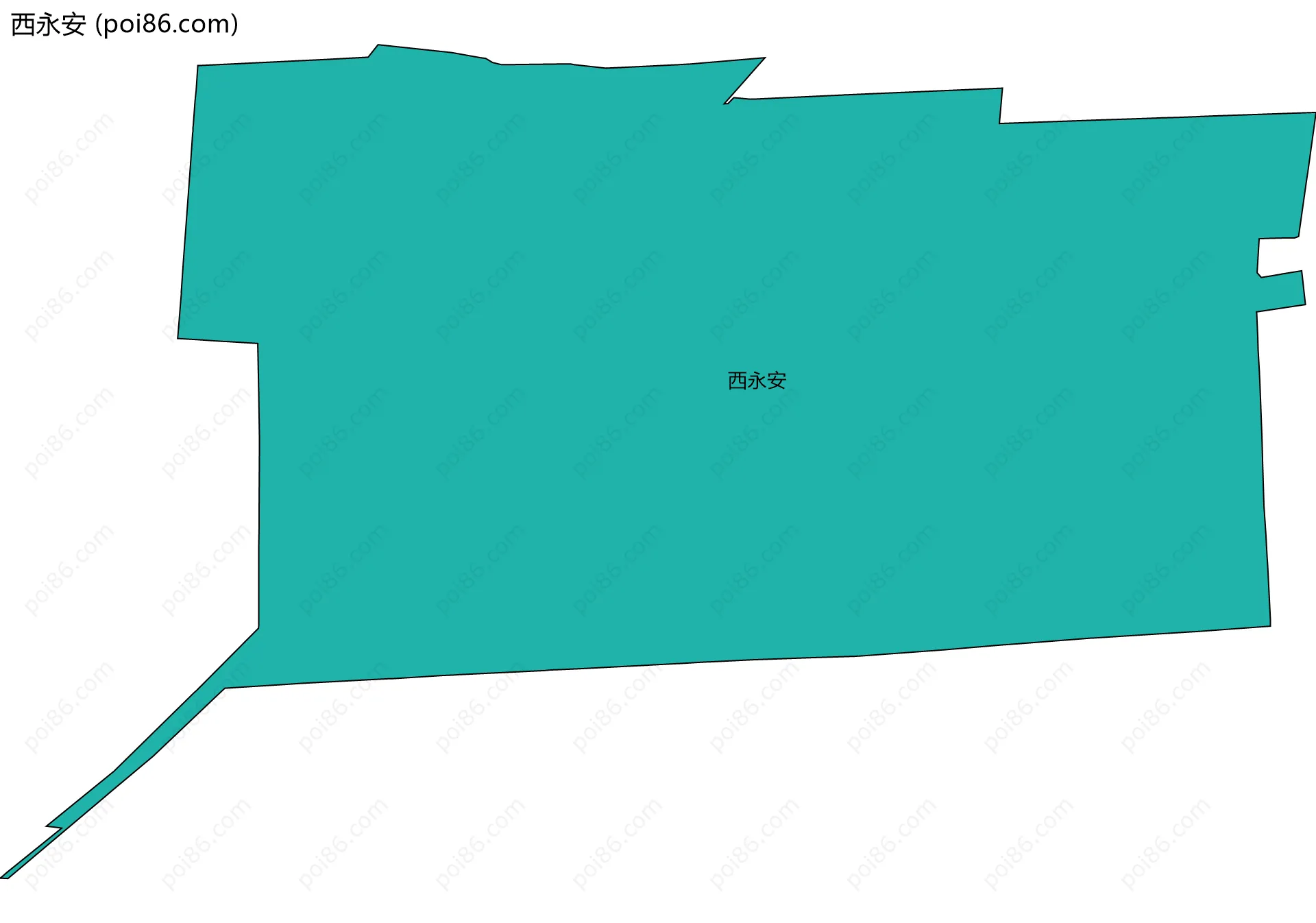 西永安边界地图