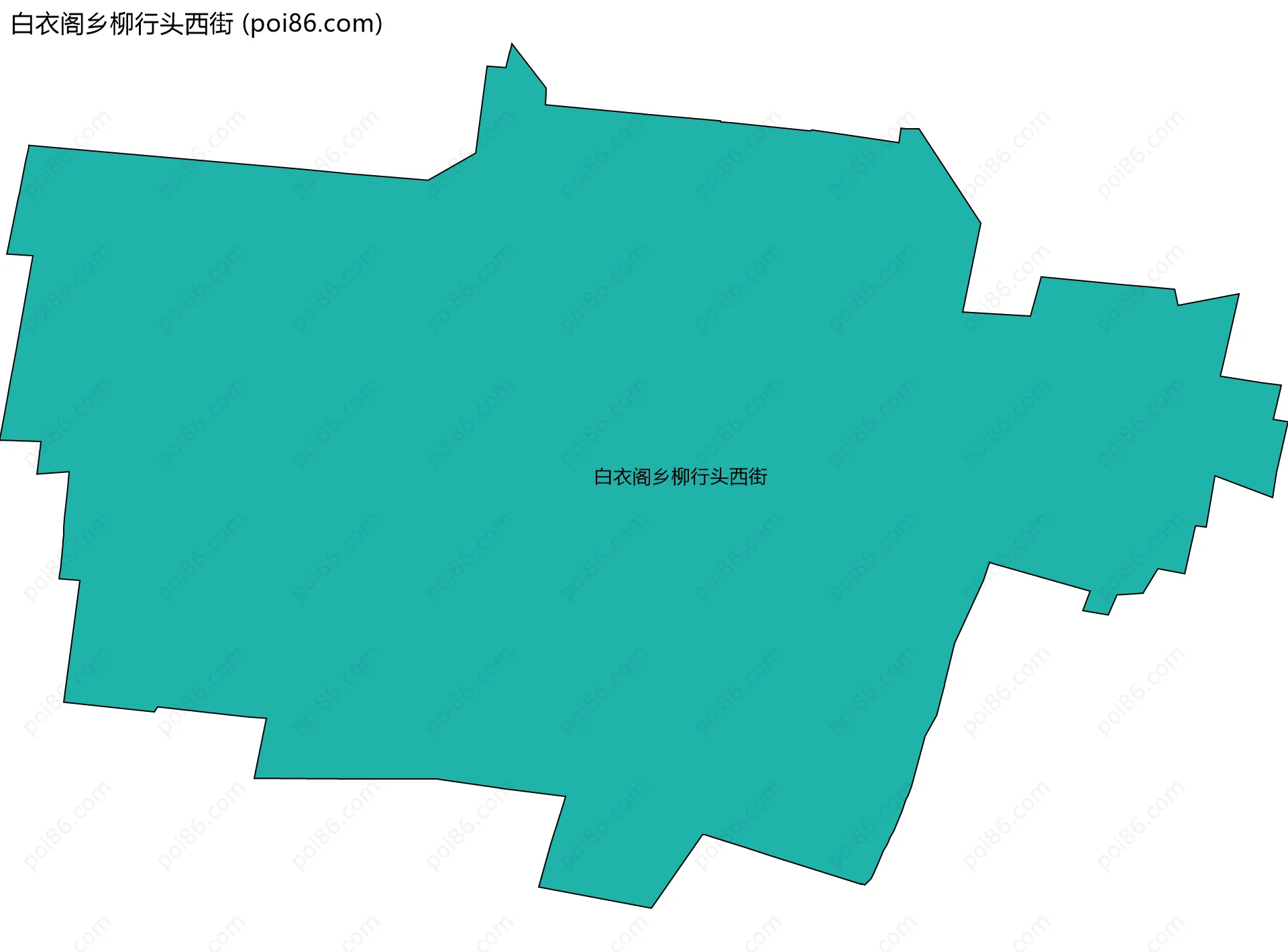 白衣阁乡柳行头西街边界地图