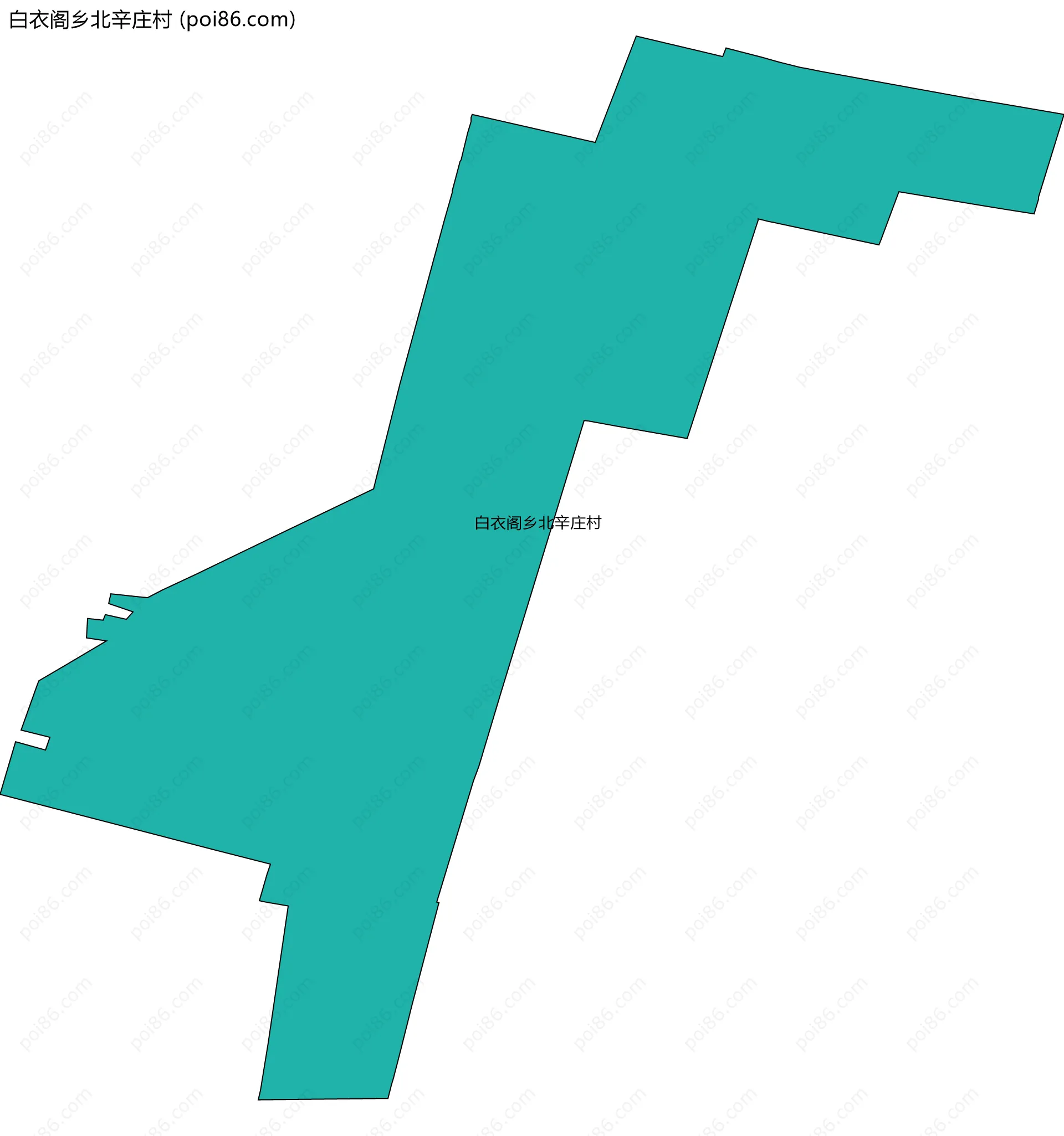 白衣阁乡北辛庄村边界地图
