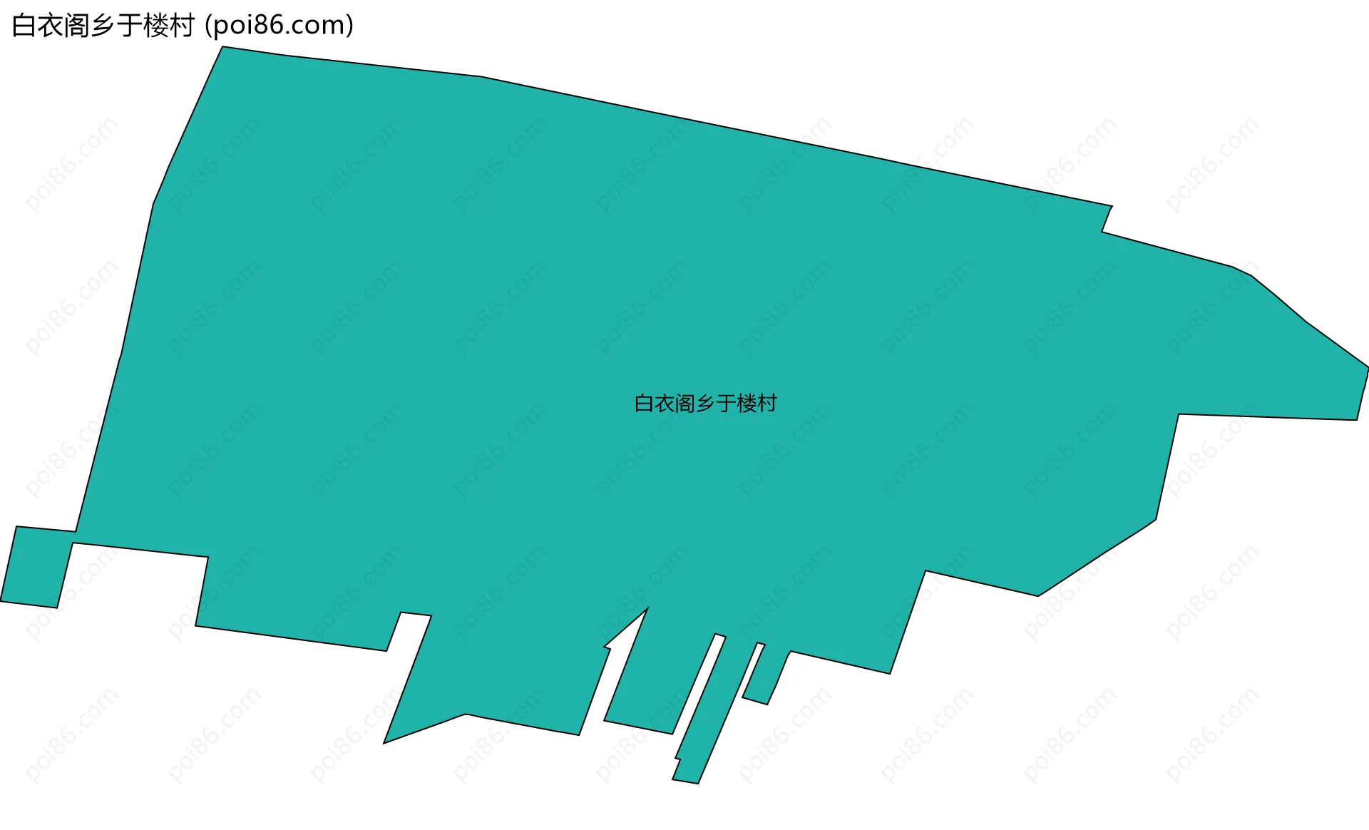 白衣阁乡于楼村边界地图