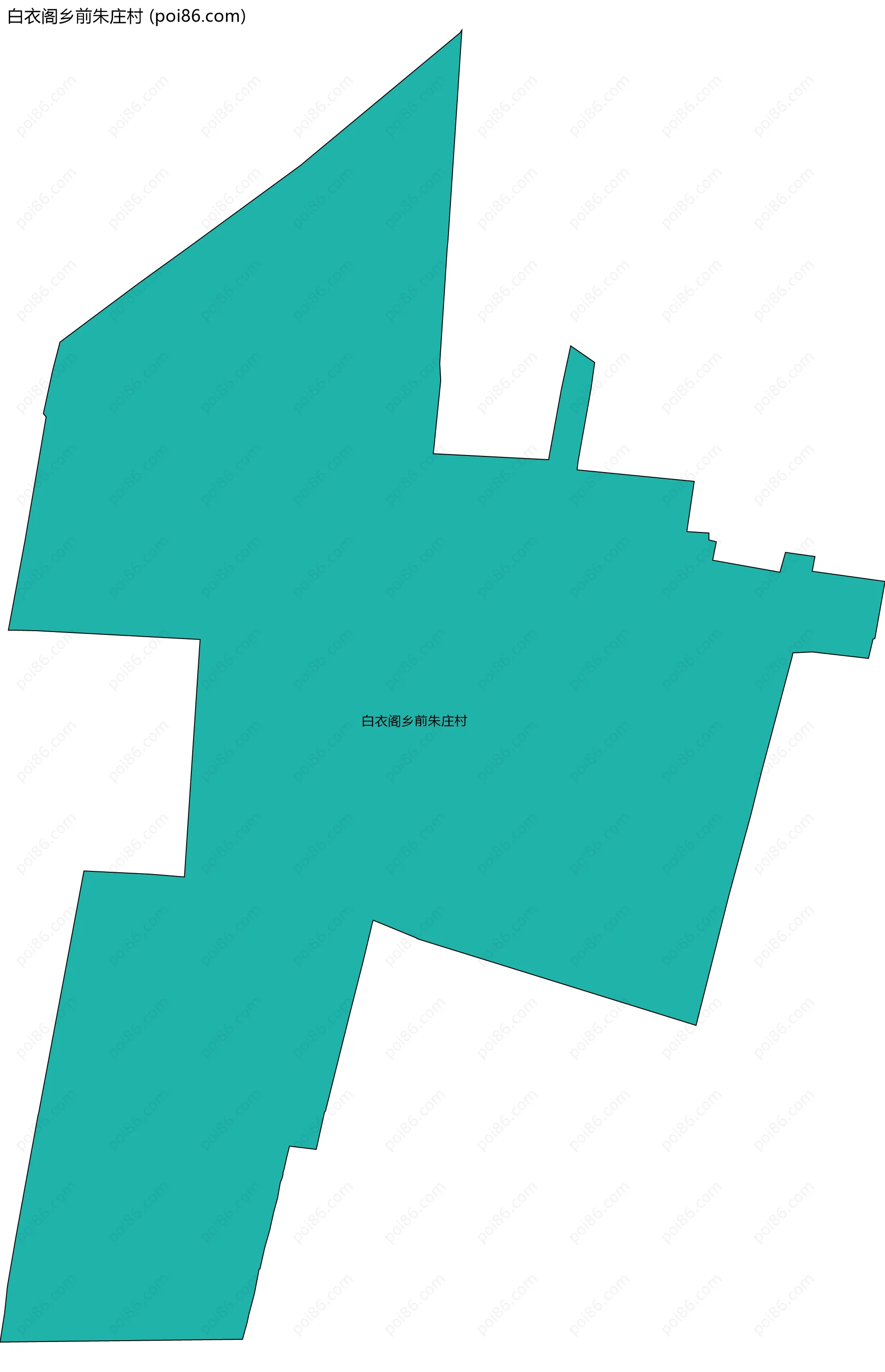 白衣阁乡前朱庄村边界地图