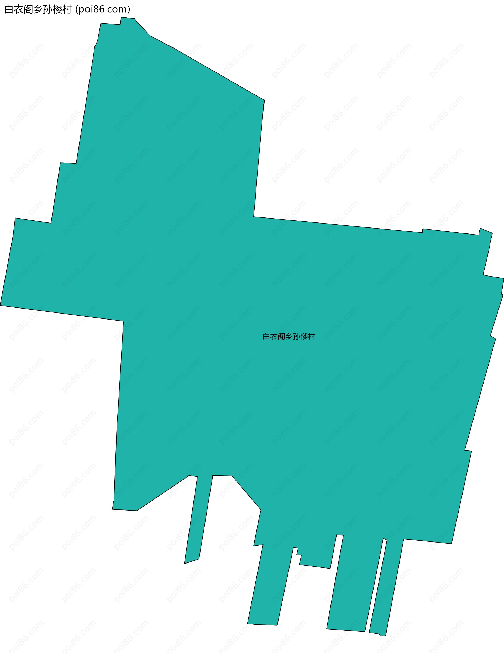 白衣阁乡孙楼村边界地图