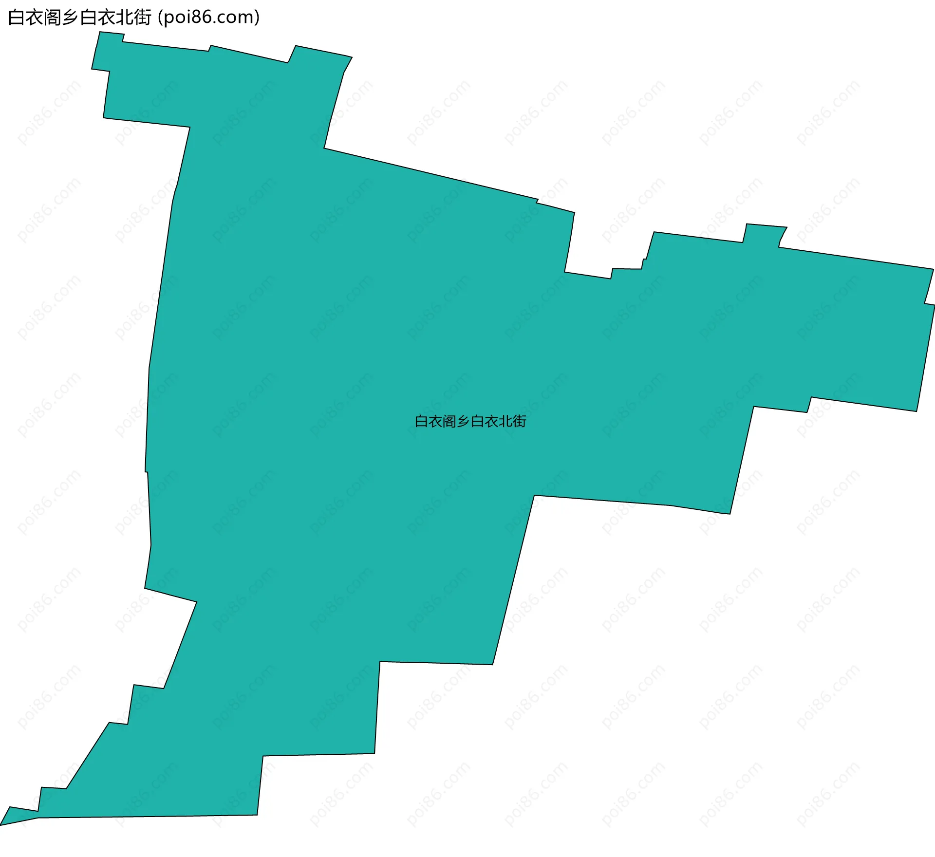 白衣阁乡白衣北街边界地图