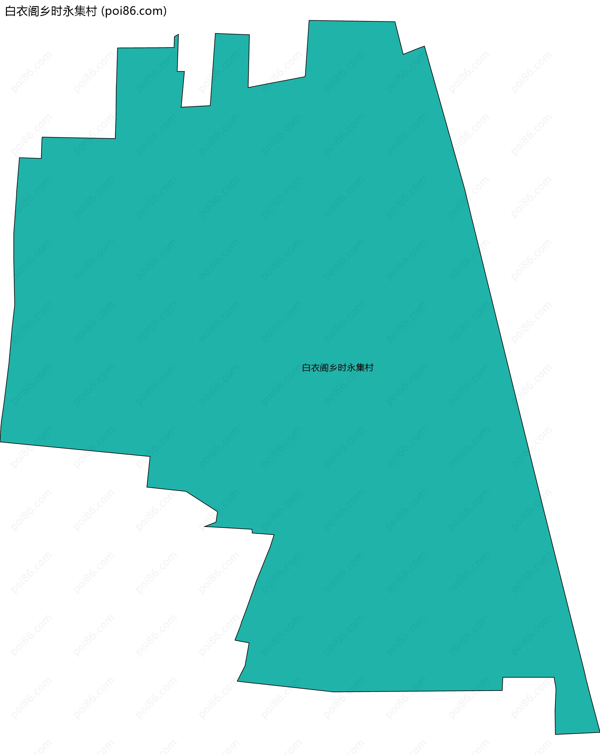 白衣阁乡时永集村边界地图
