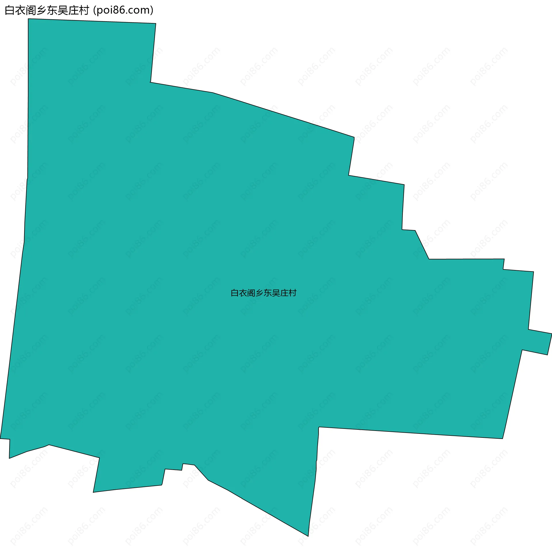 白衣阁乡东吴庄村边界地图