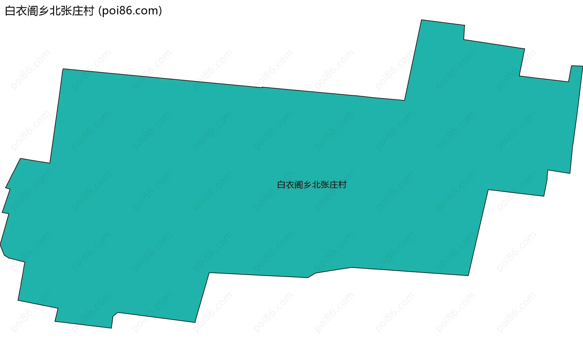 白衣阁乡北张庄村边界地图