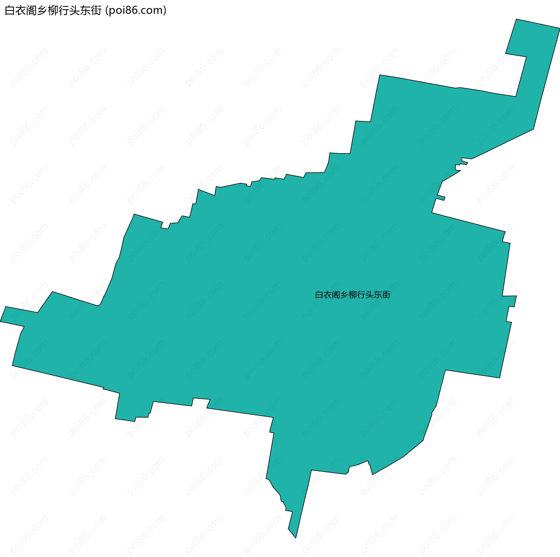 白衣阁乡柳行头东街边界地图