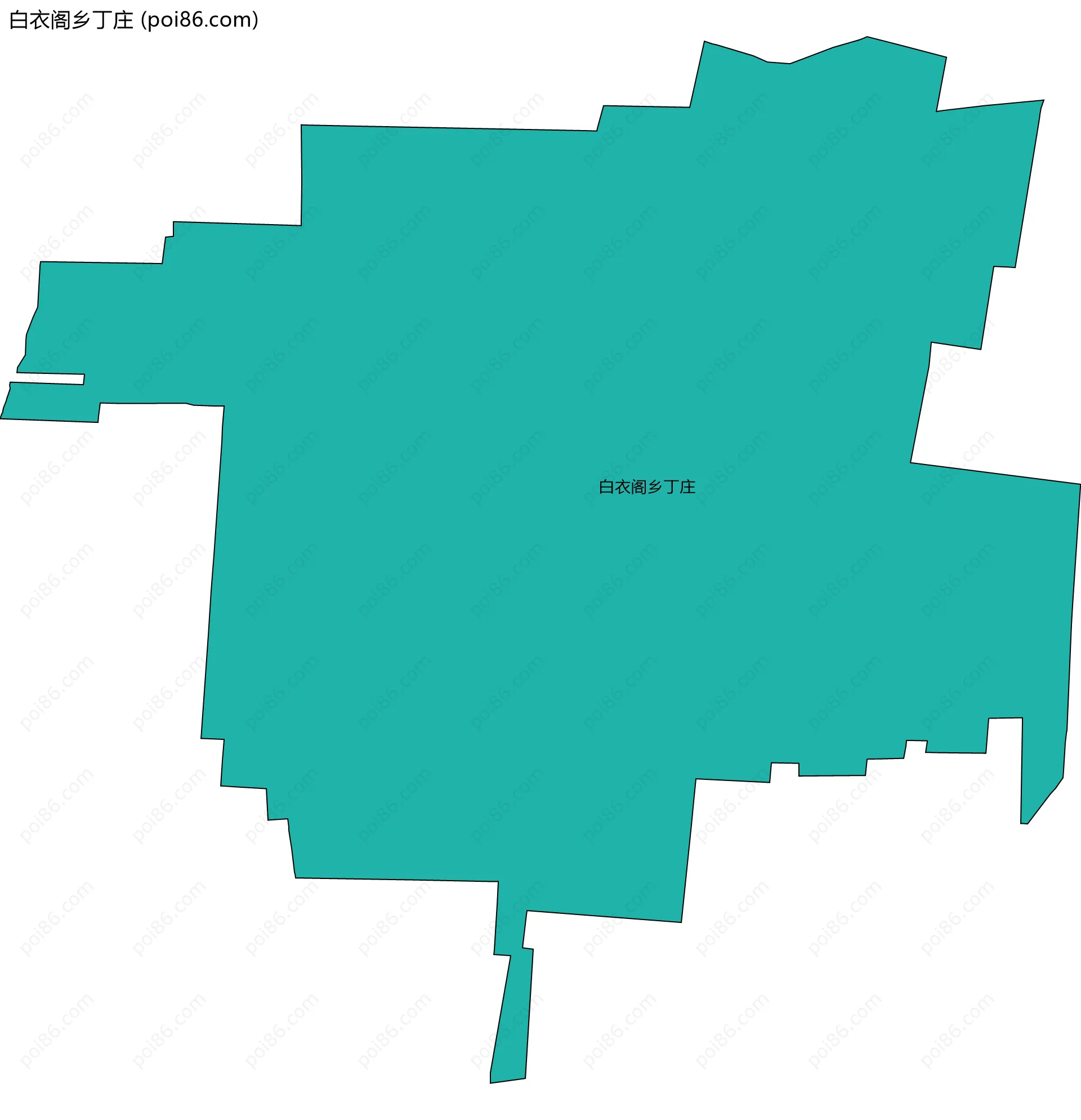 白衣阁乡丁庄边界地图