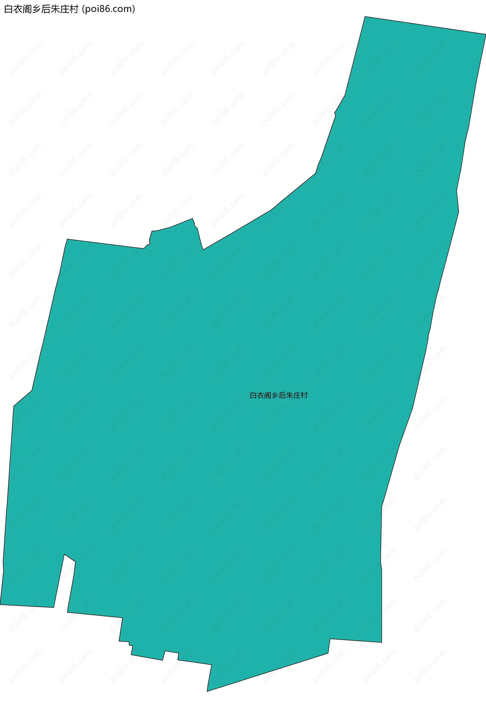 白衣阁乡后朱庄村边界地图