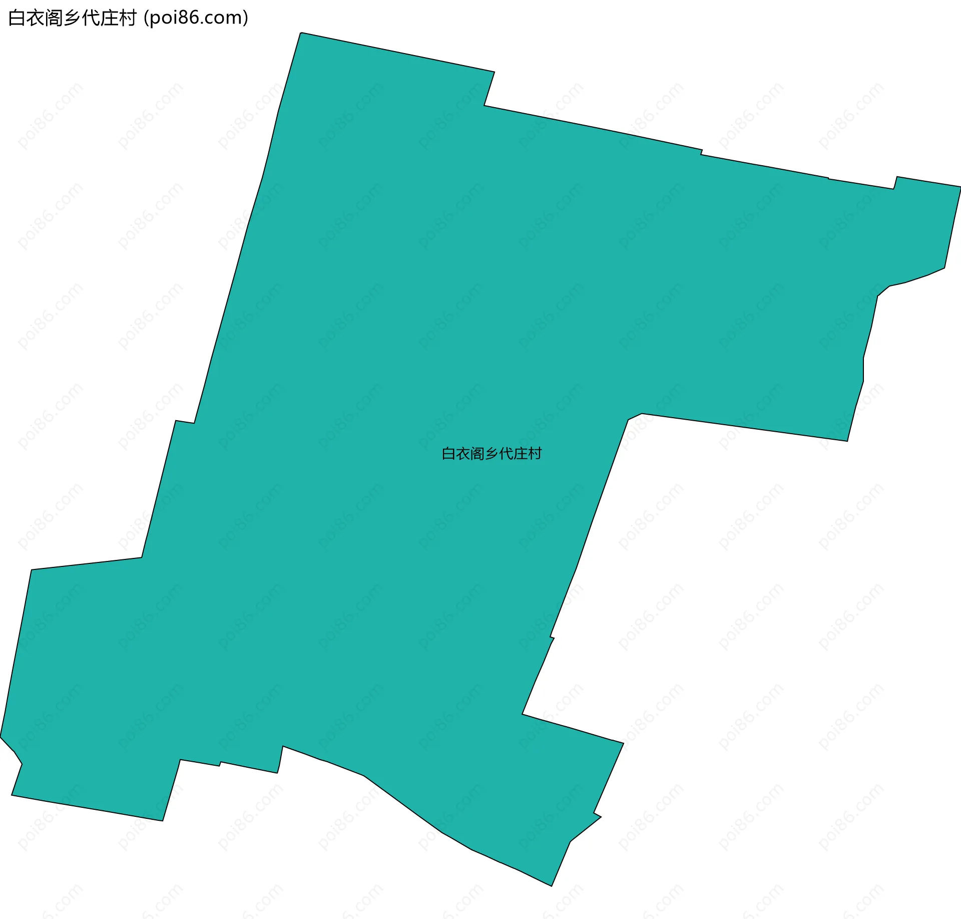 白衣阁乡代庄村边界地图