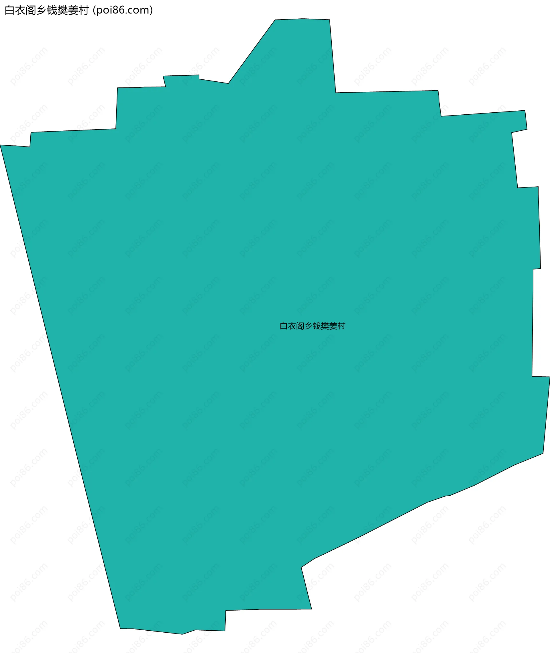 白衣阁乡钱樊姜村边界地图