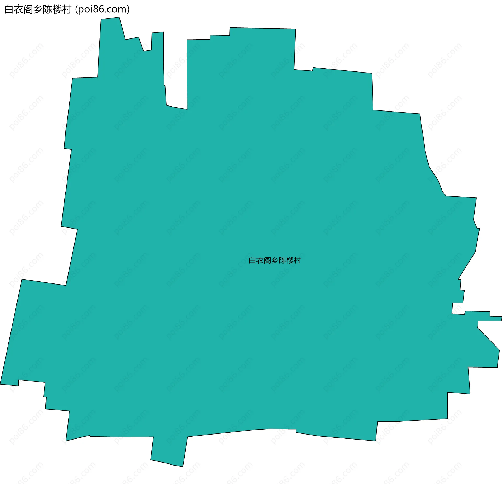 白衣阁乡陈楼村边界地图