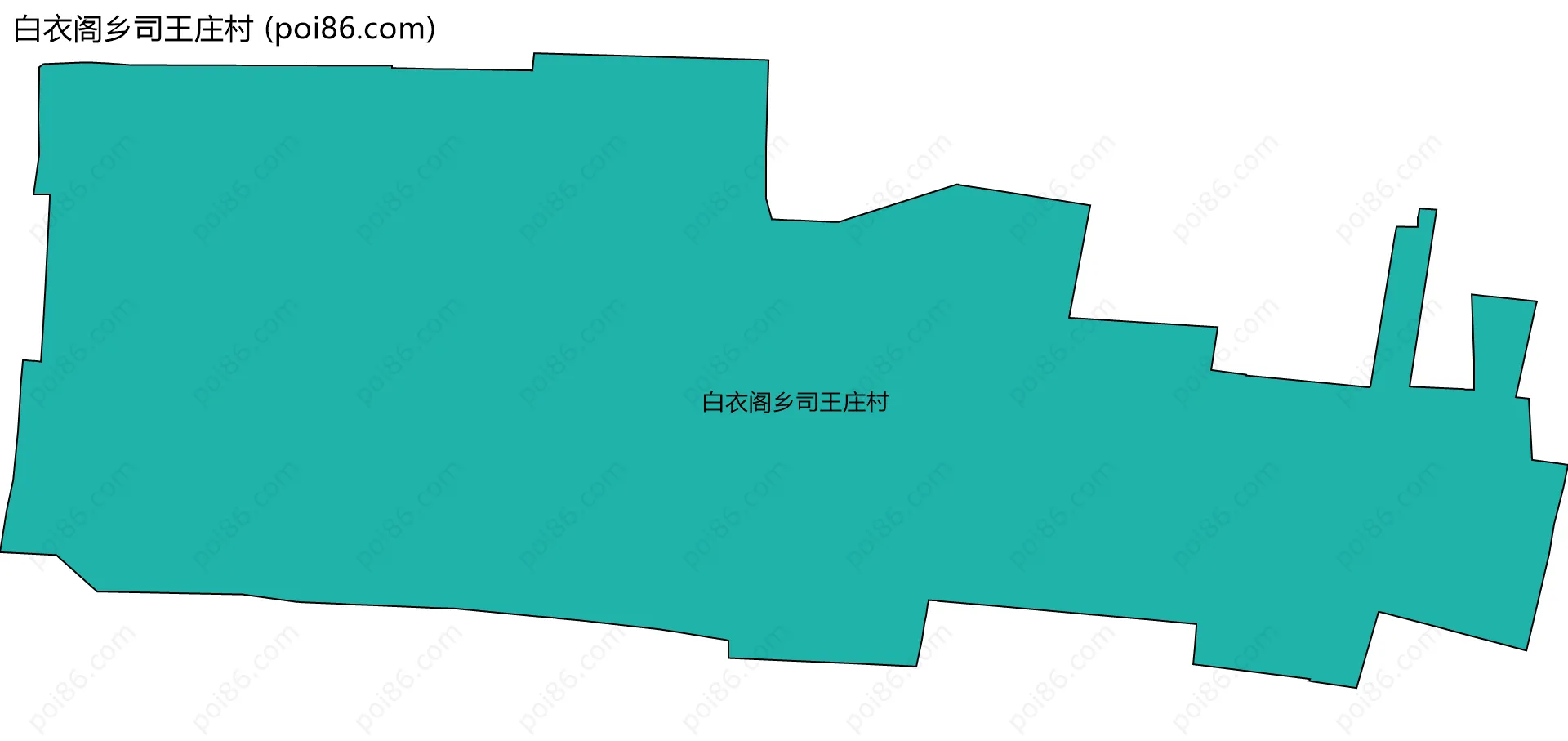 白衣阁乡司王庄村边界地图