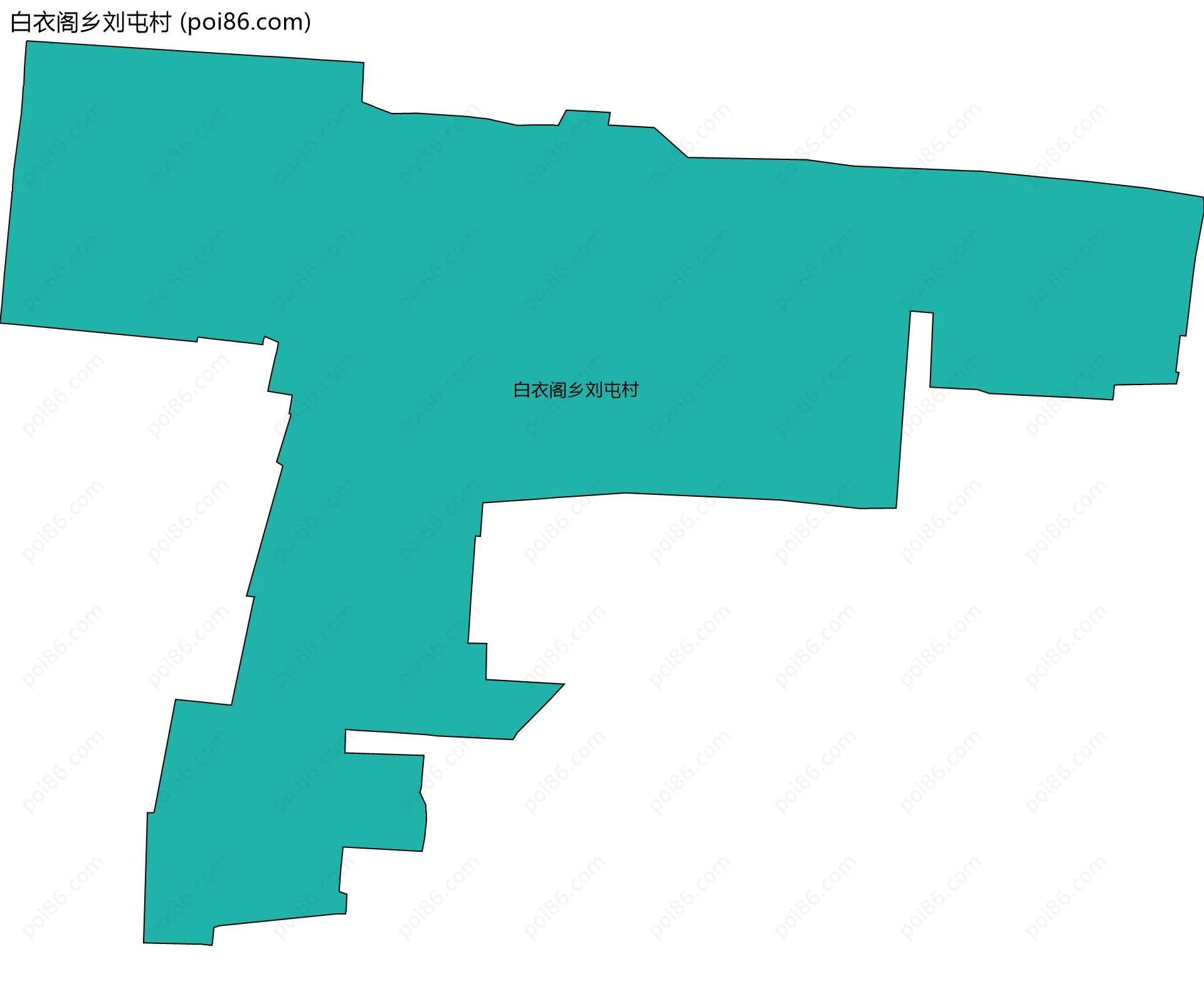 白衣阁乡刘屯村边界地图