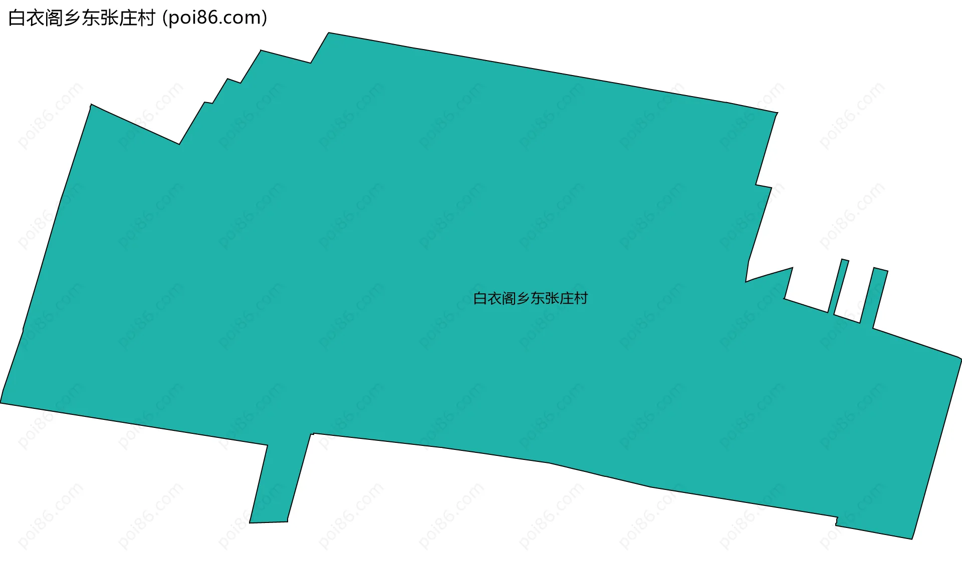 白衣阁乡东张庄村边界地图
