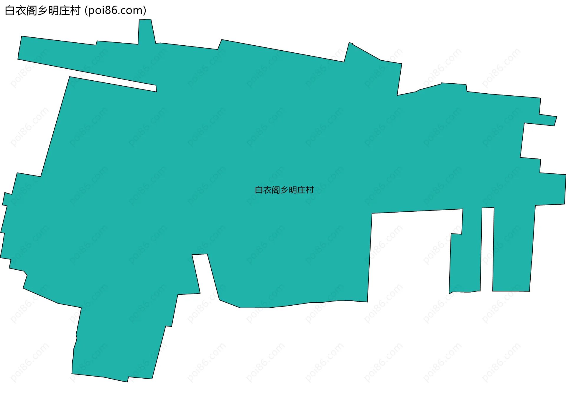 白衣阁乡明庄村边界地图