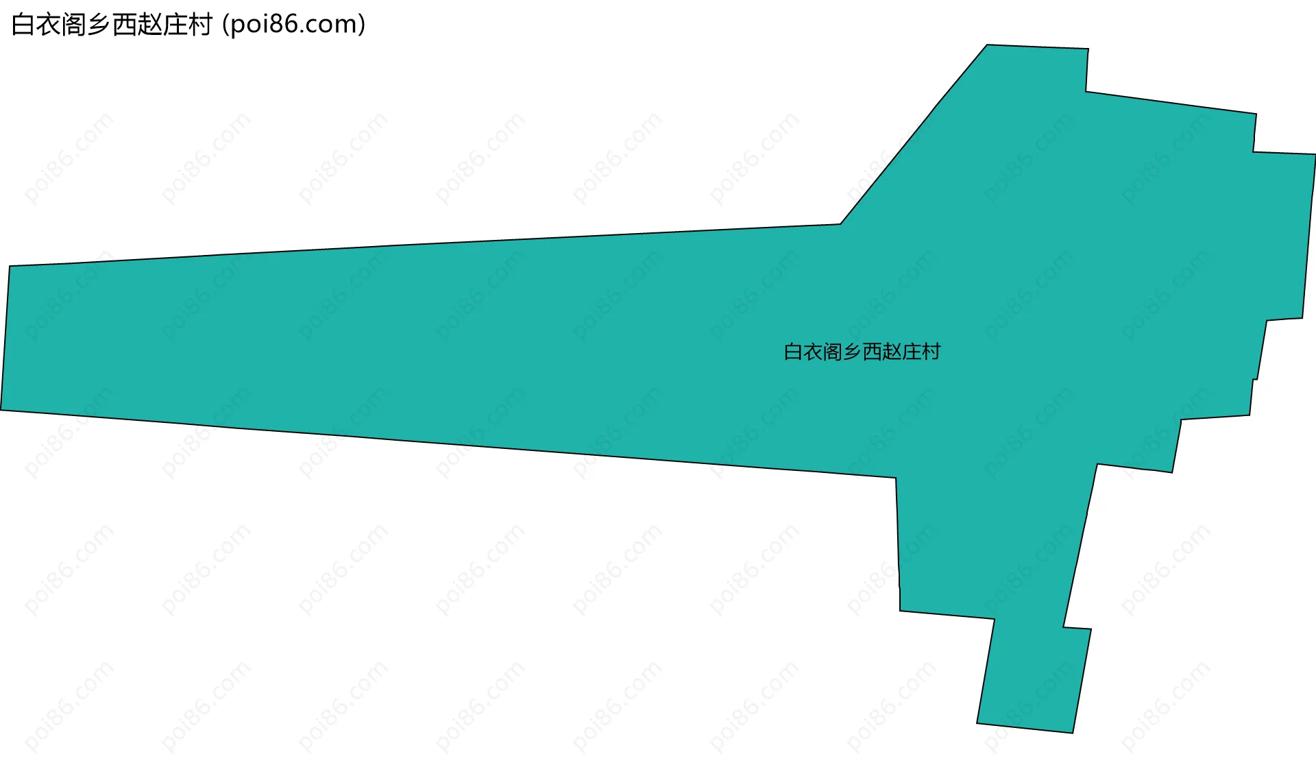 白衣阁乡西赵庄村边界地图