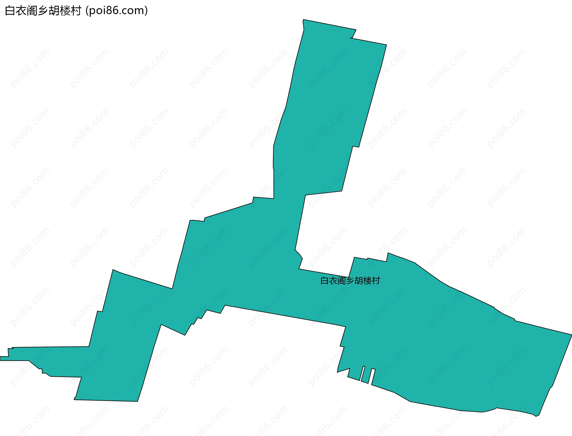 白衣阁乡胡楼村边界地图