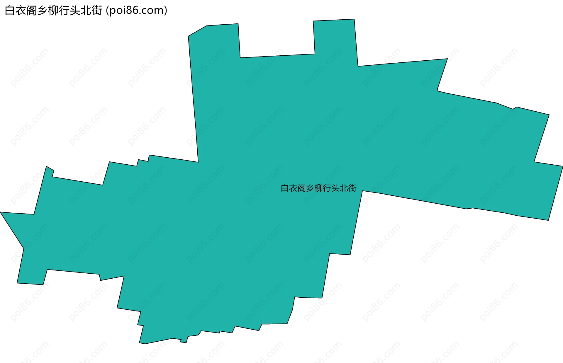 白衣阁乡柳行头北街边界地图