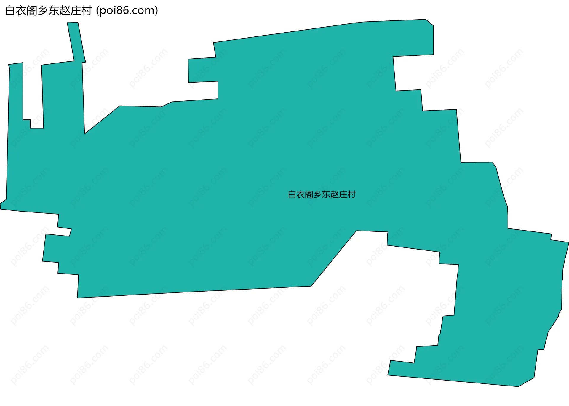 白衣阁乡东赵庄村边界地图