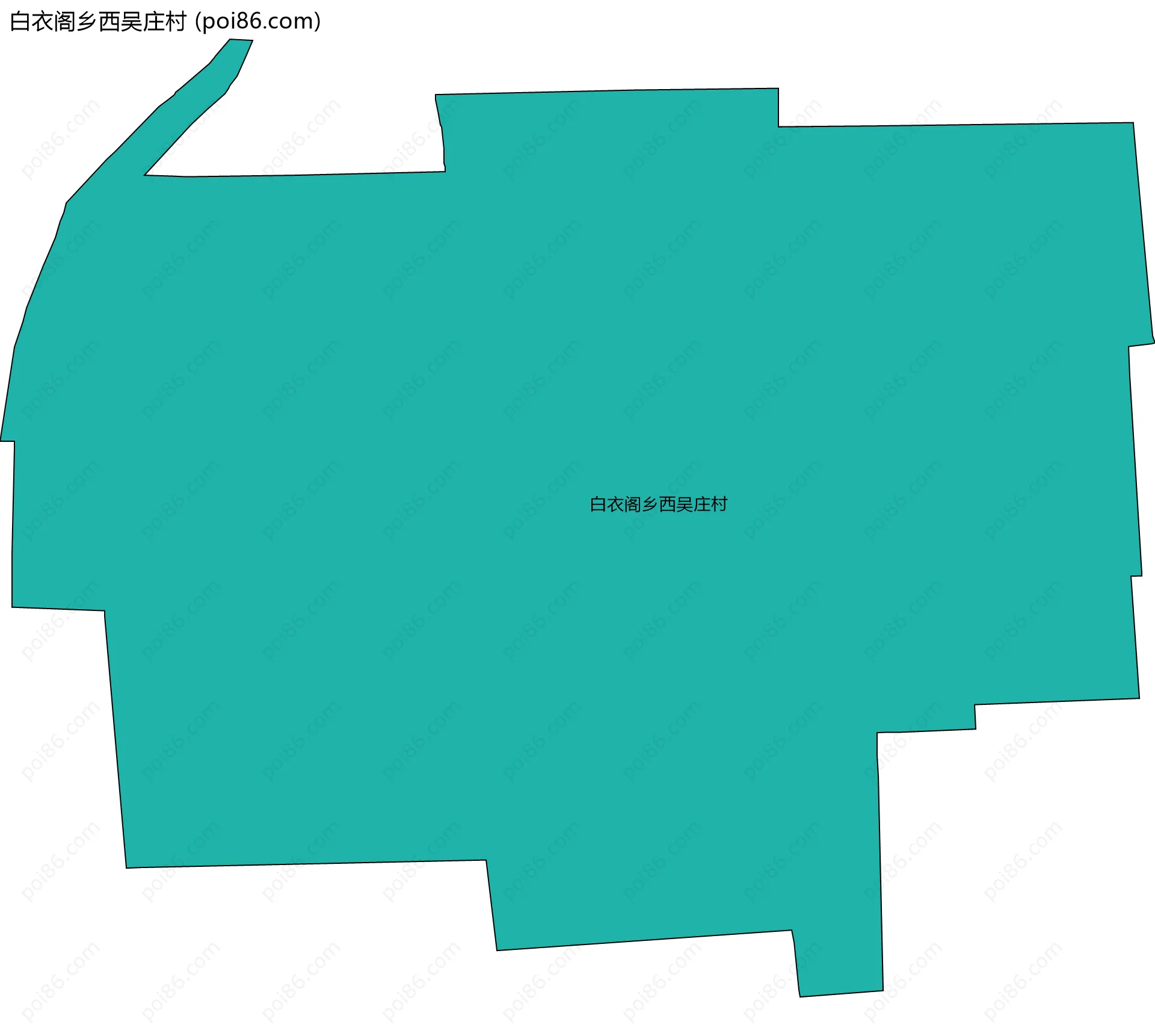 白衣阁乡西吴庄村边界地图