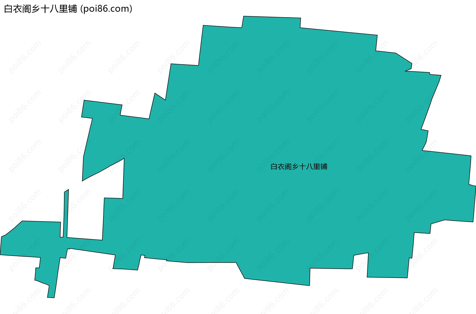 白衣阁乡十八里铺边界地图