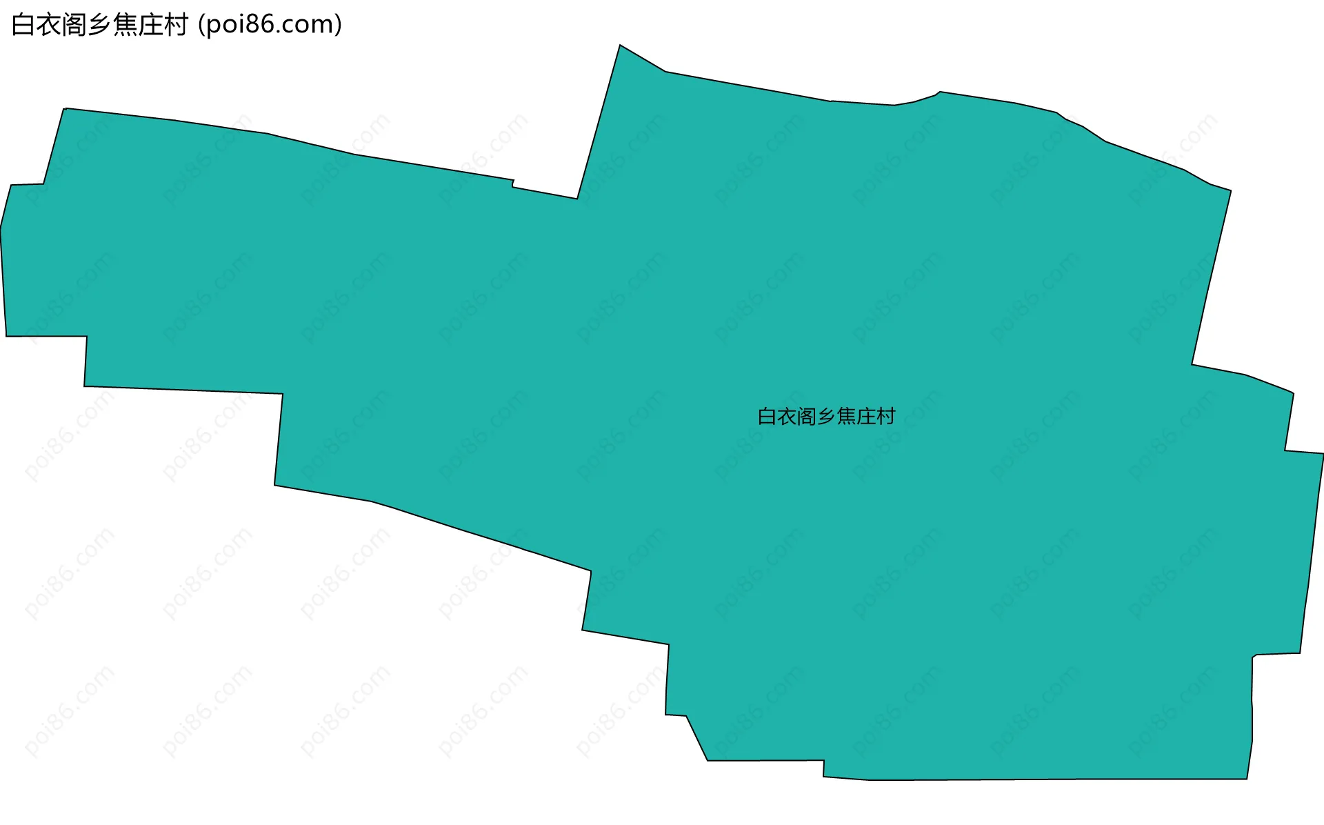 白衣阁乡焦庄村边界地图