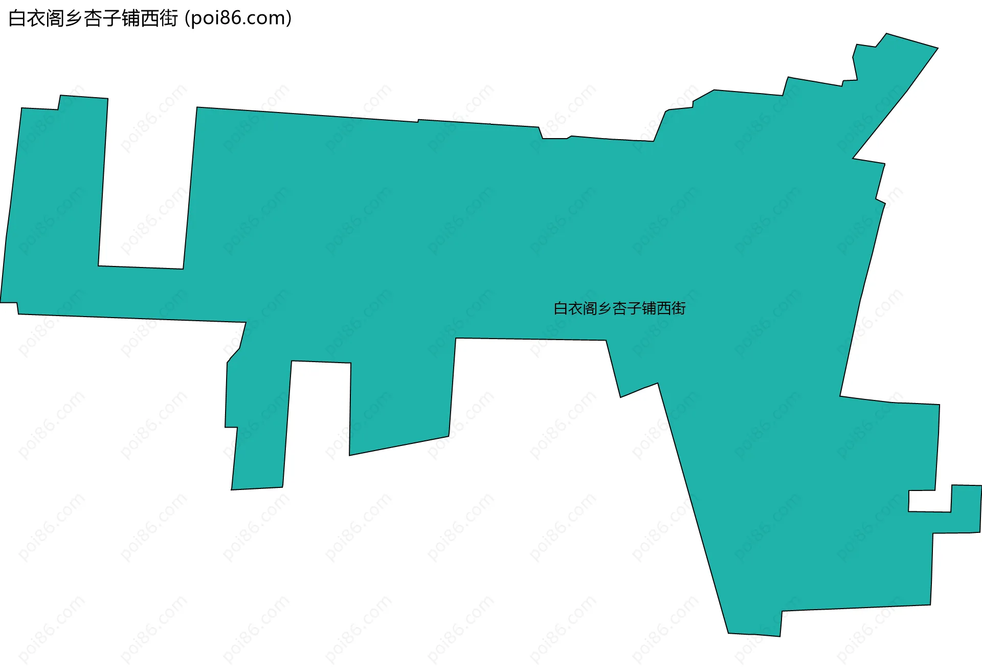 白衣阁乡杏子铺西街边界地图