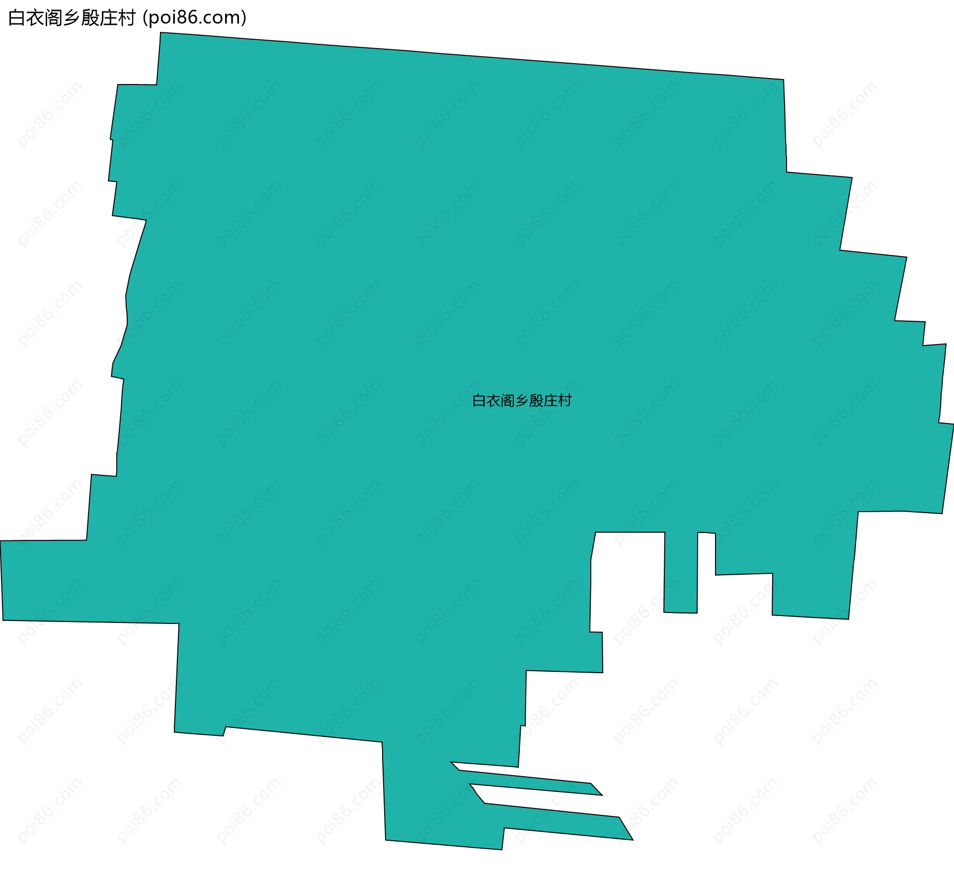 白衣阁乡殷庄村边界地图