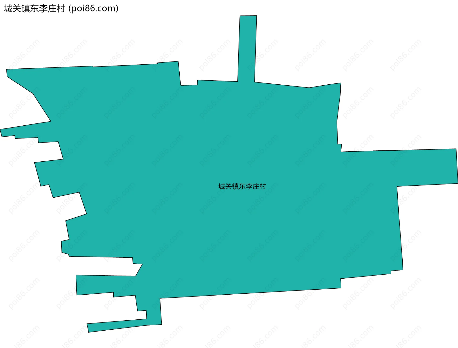 城关镇东李庄村边界地图