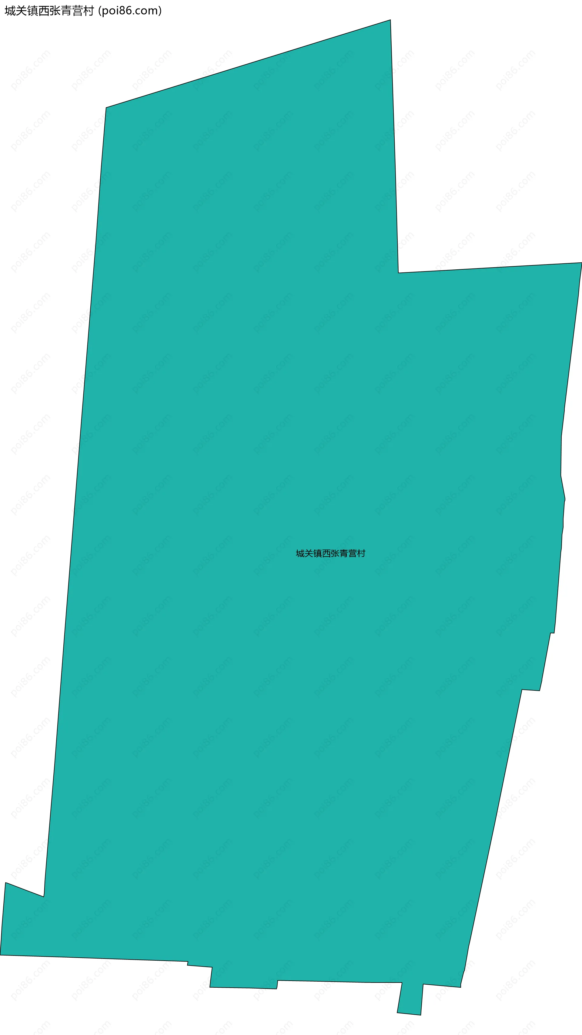 城关镇西张青营村边界地图