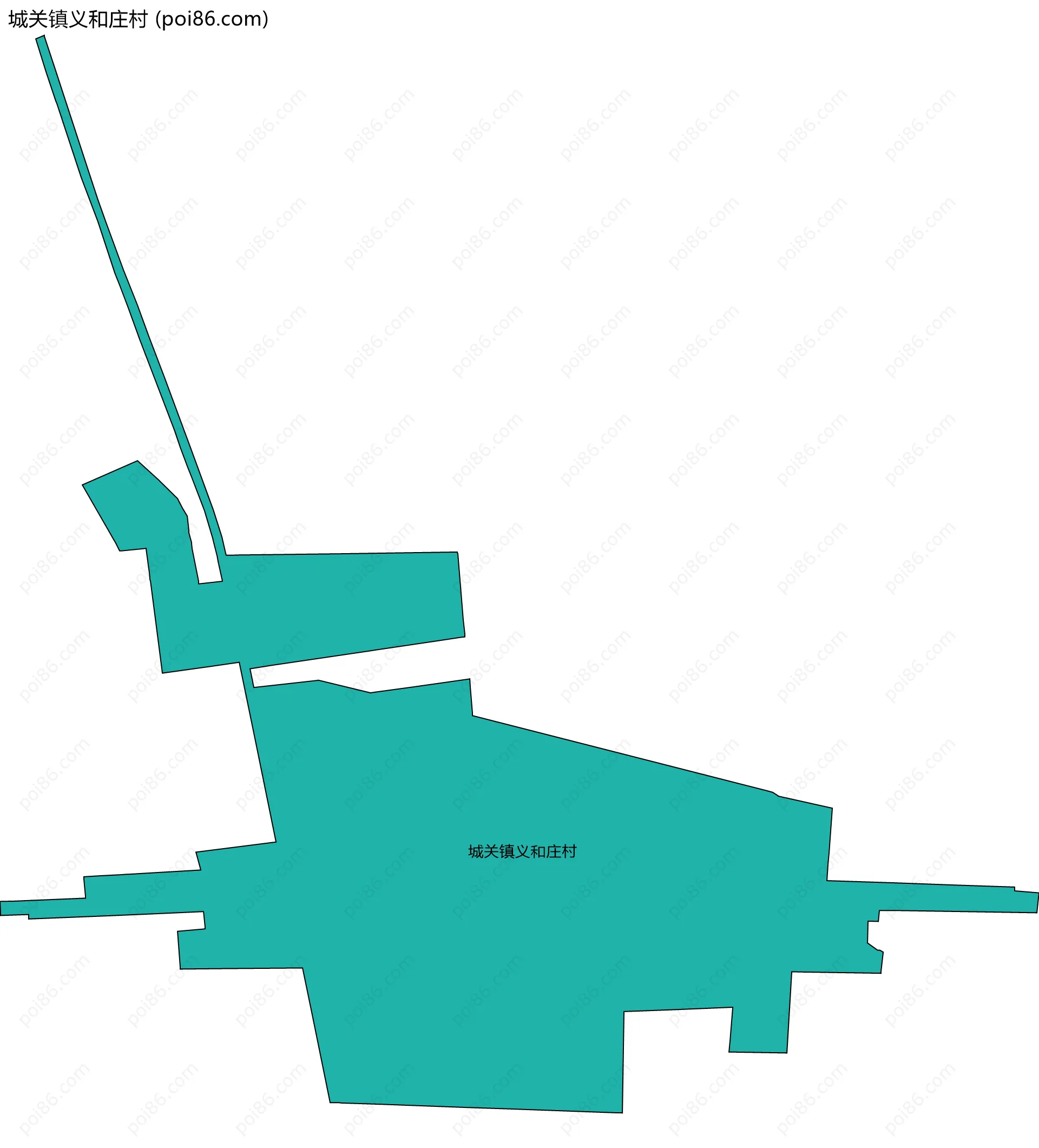 城关镇义和庄村边界地图