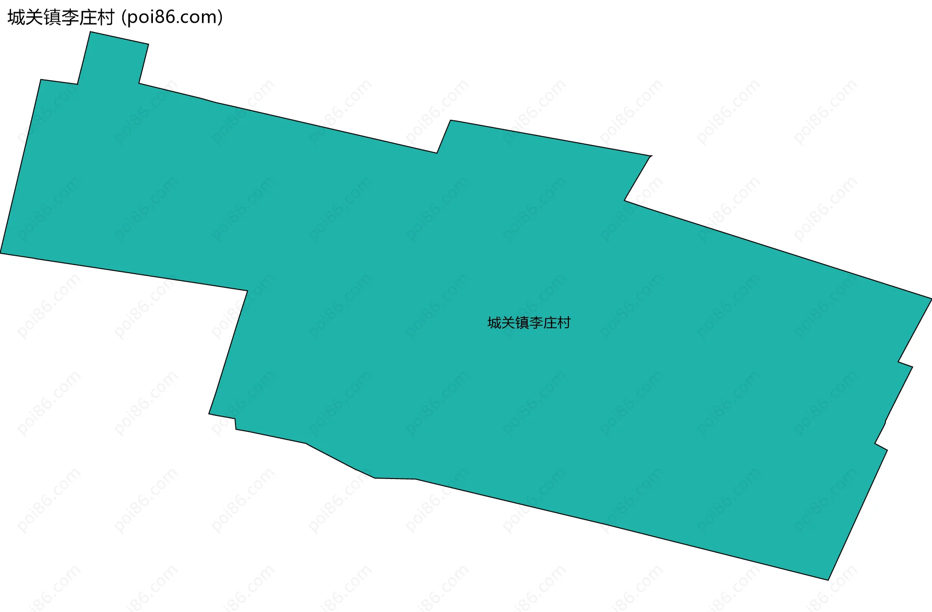 城关镇李庄村边界地图