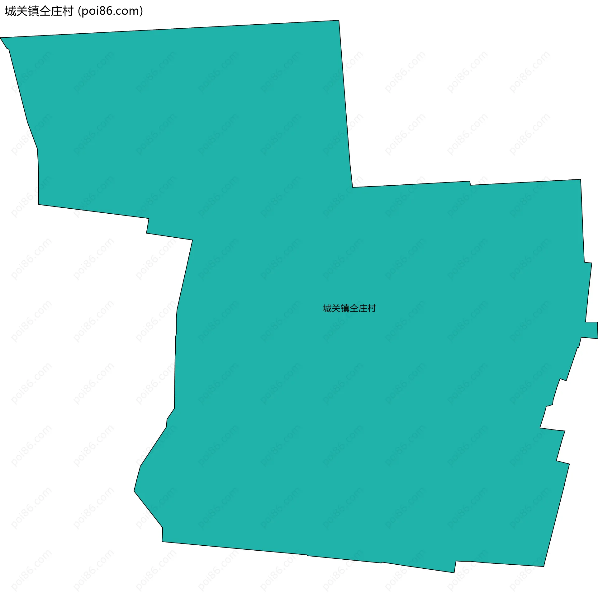 城关镇仝庄村边界地图